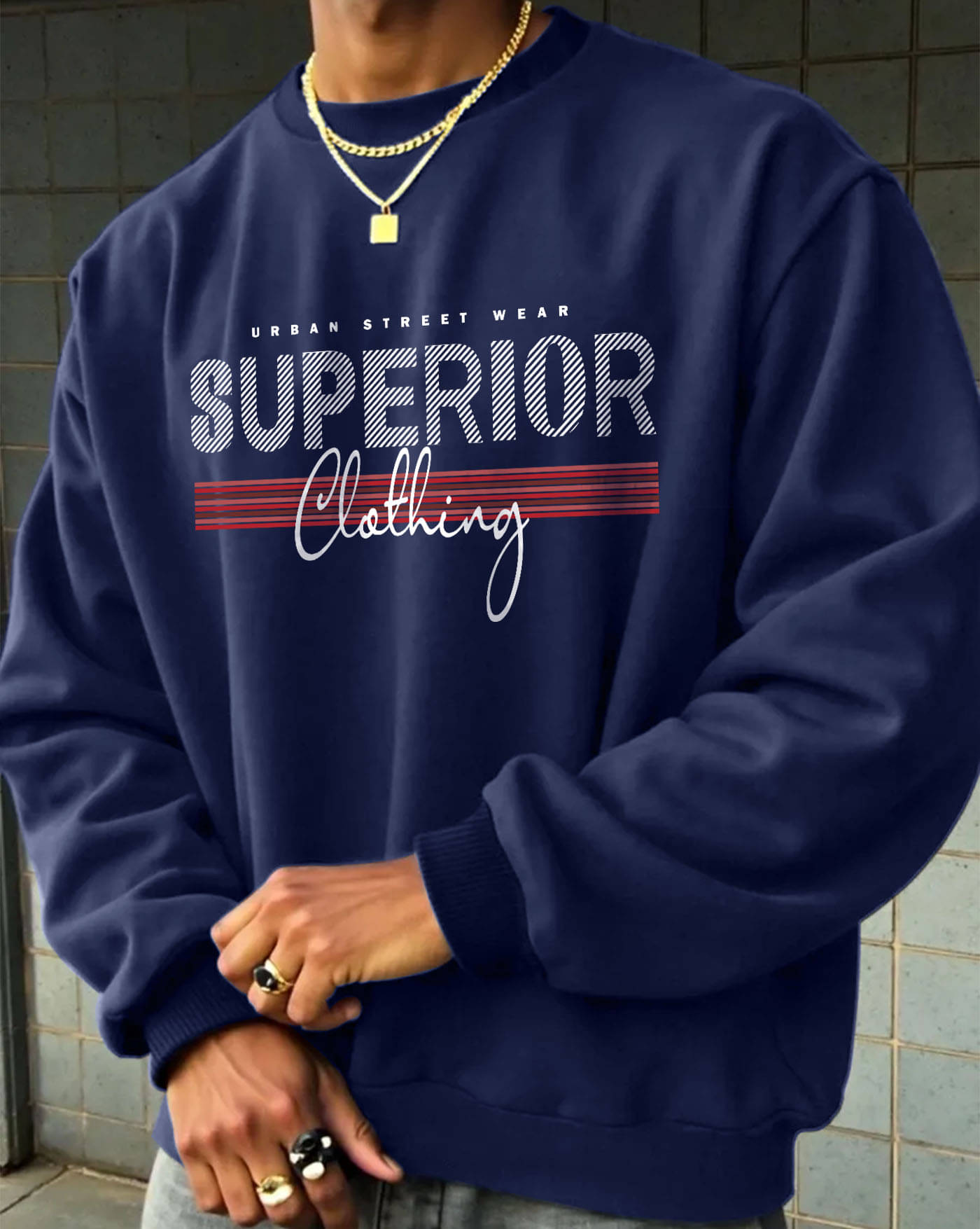 ENITOR Fleece Round Neck Men's Sweatshirt - Blue ( Pack of 1 ) ENITOR Fleece Round Neck Men's Sweatshirt - Blue ( Pack of 1 )