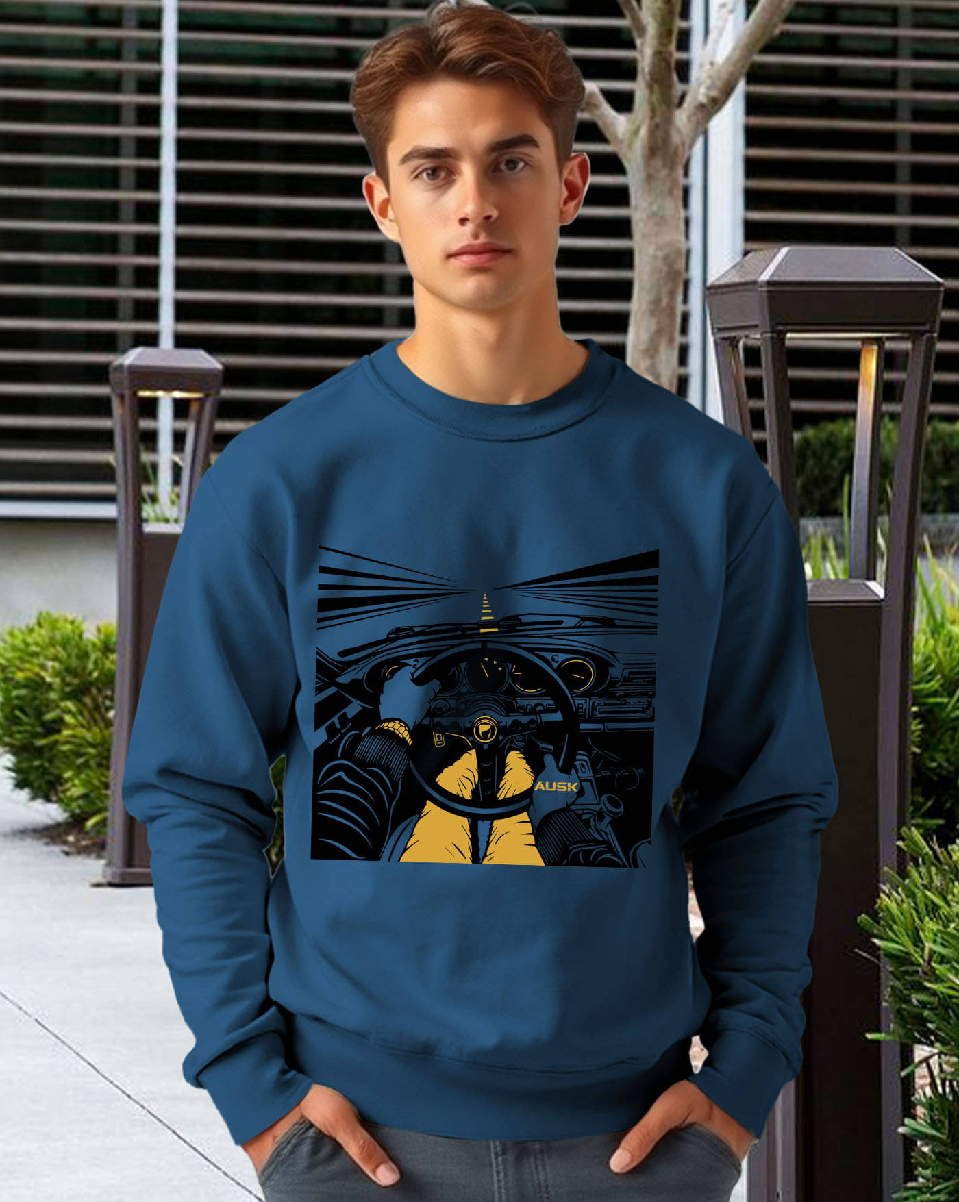     			ENITOR Fleece Round Neck Men's Sweatshirt - Teal Blue ( Pack of 1 )