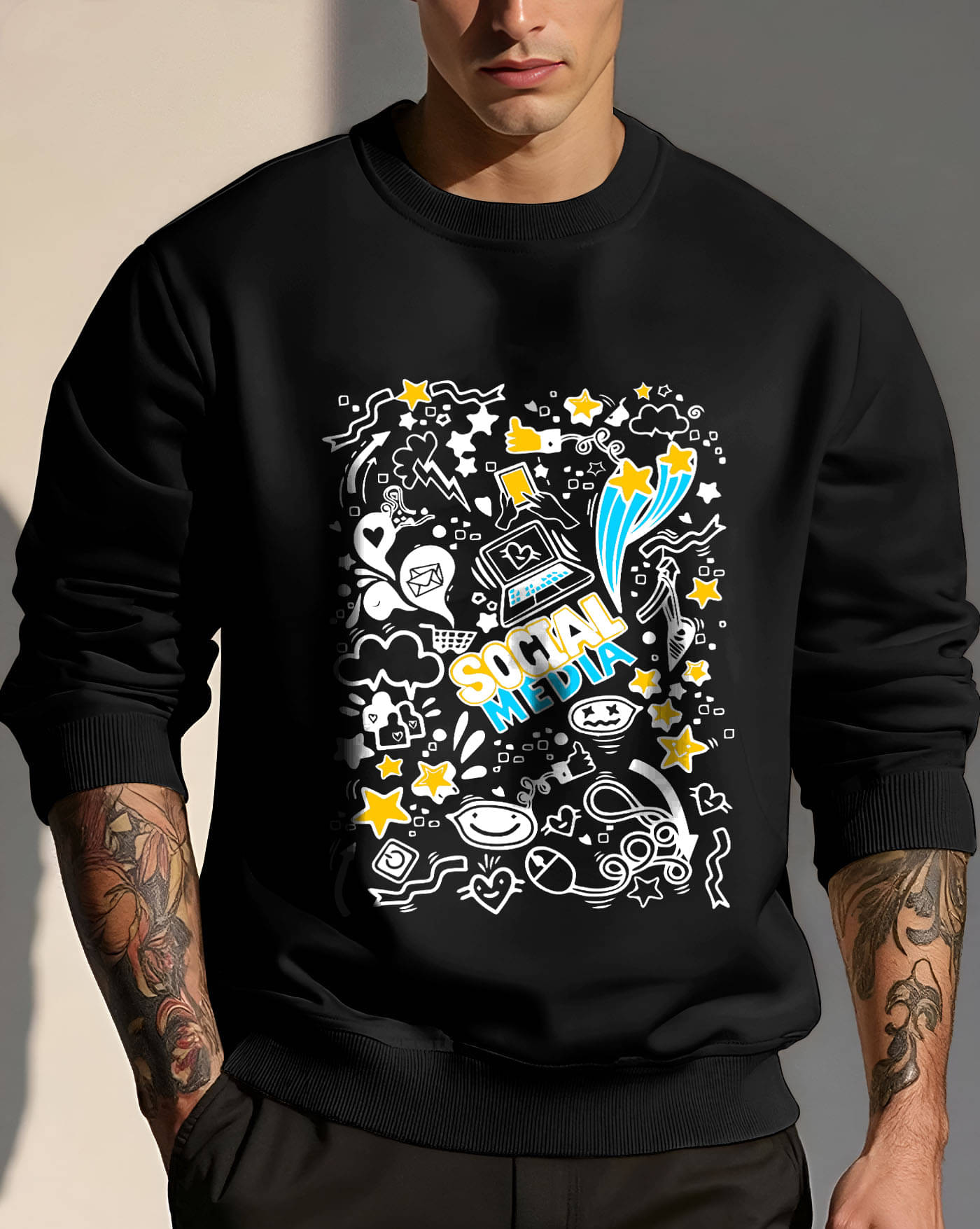 ENITOR Fleece Round Neck Men's Sweatshirt - Multicolor ( Pack of 1 ) ENITOR Fleece Round Neck Men's Sweatshirt - Multicolor ( Pack of 1 )