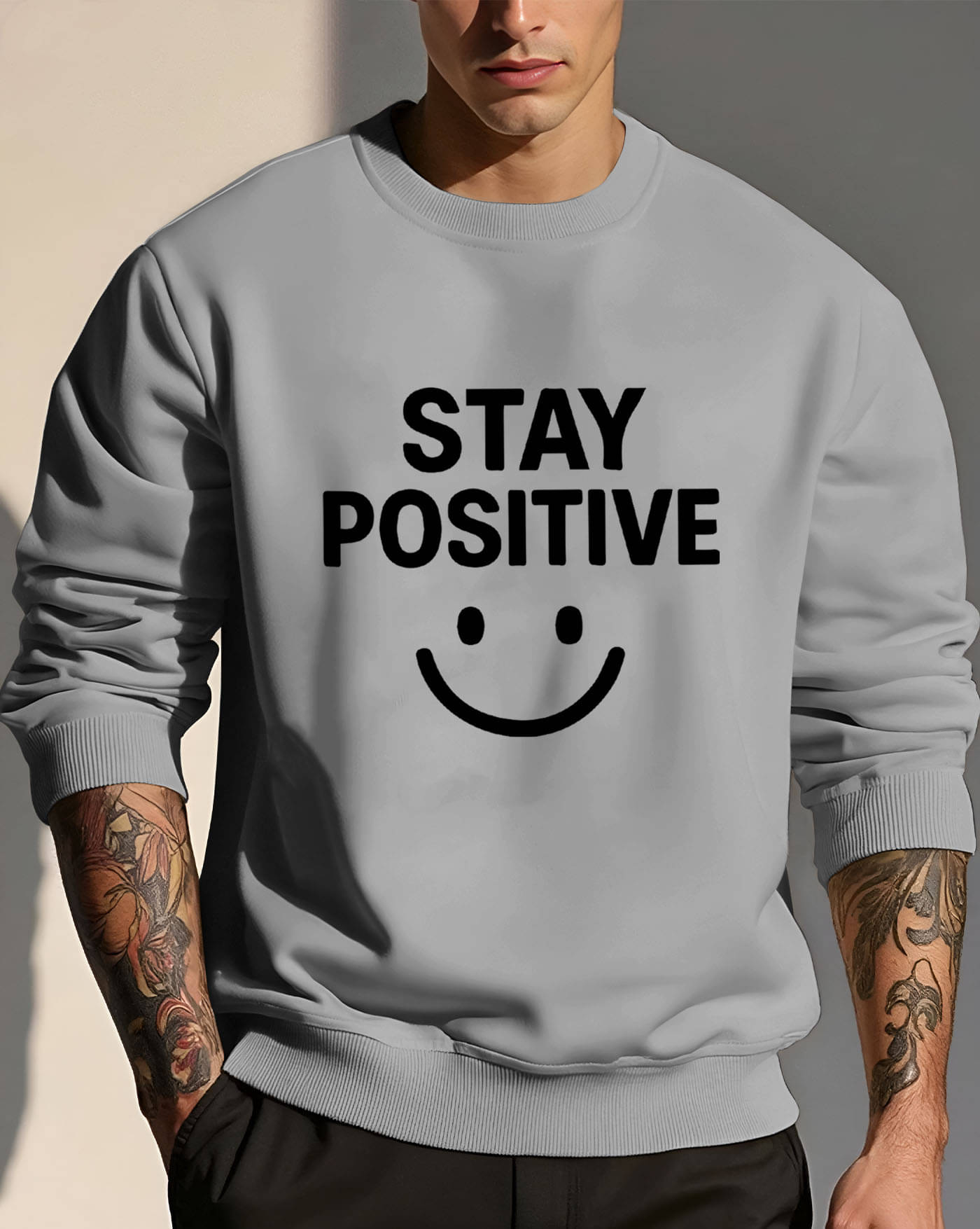     			ENITOR Fleece Round Neck Men's Sweatshirt - Grey ( Pack of 1 )