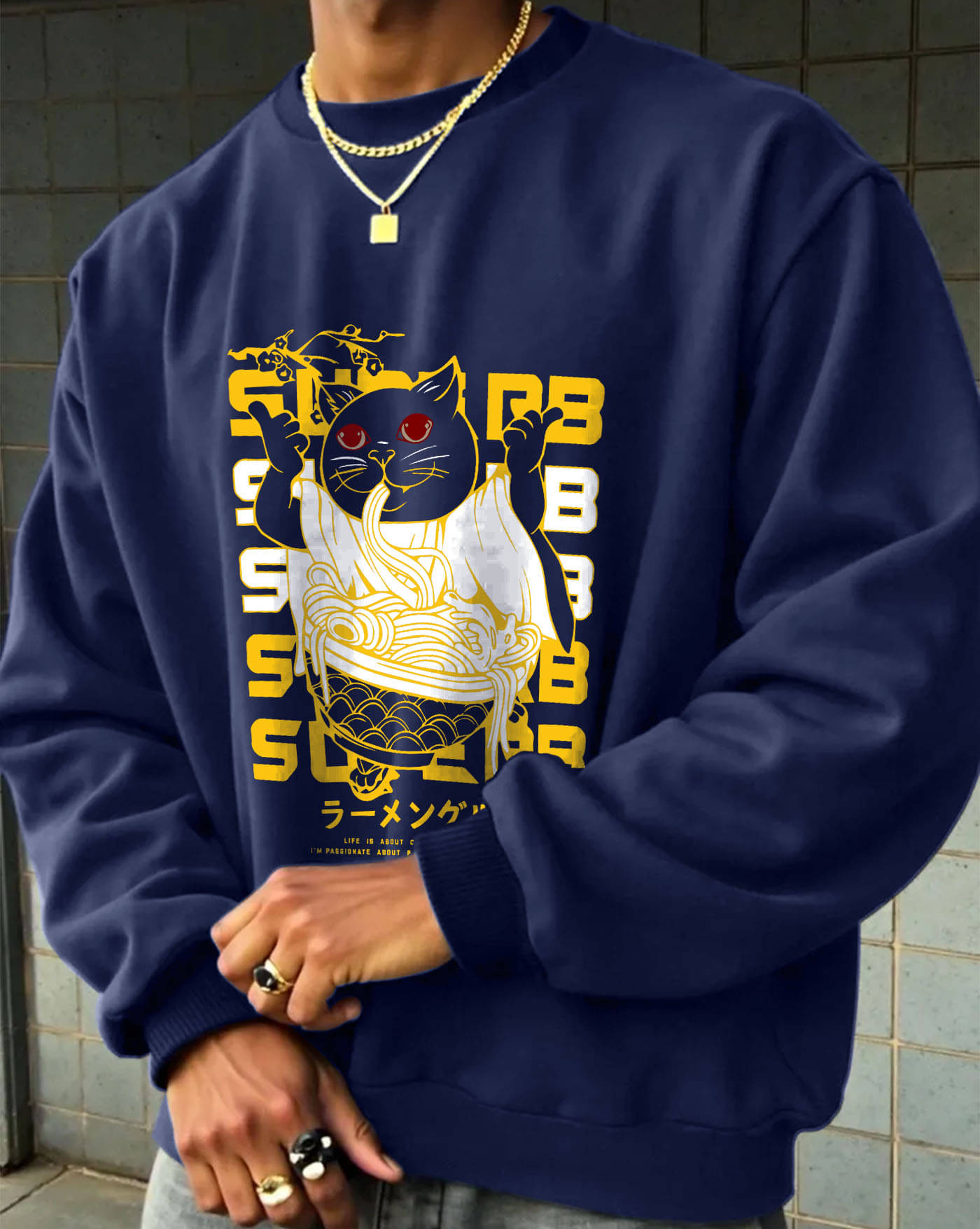     			ENITOR Fleece Round Neck Men's Sweatshirt - Blue ( Pack of 1 )