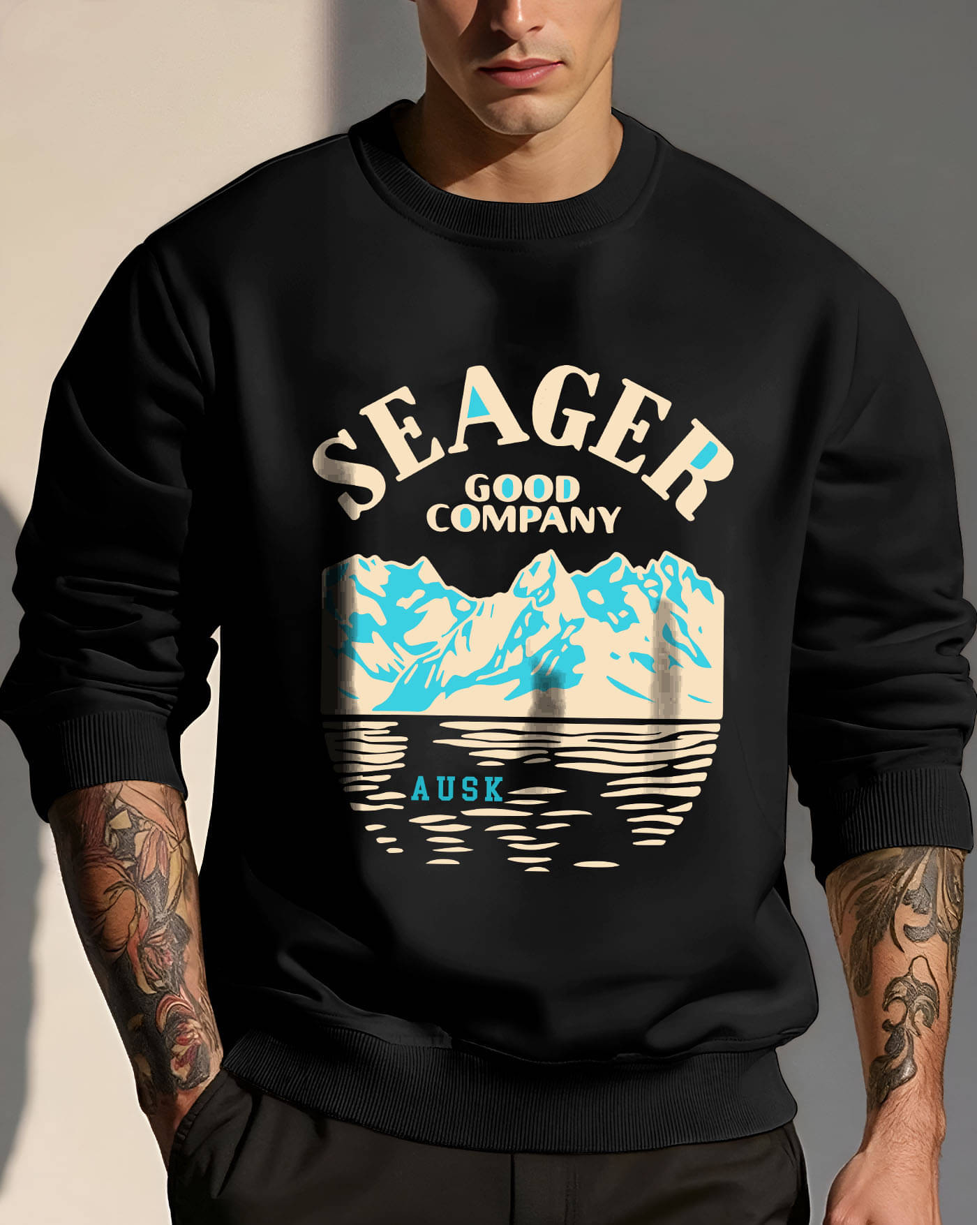     			ENITOR Fleece Round Neck Men's Sweatshirt - Black ( Pack of 1 )