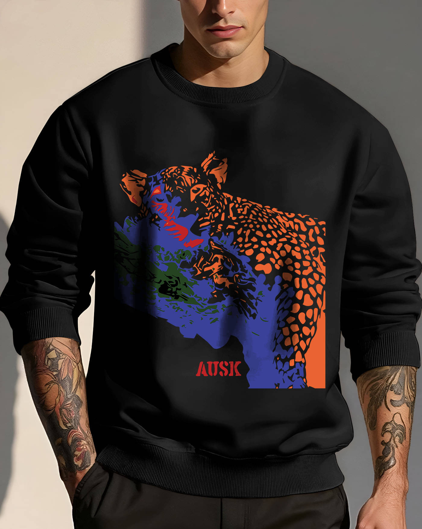     			ENITOR Fleece Round Neck Men's Sweatshirt - Black ( Pack of 1 )