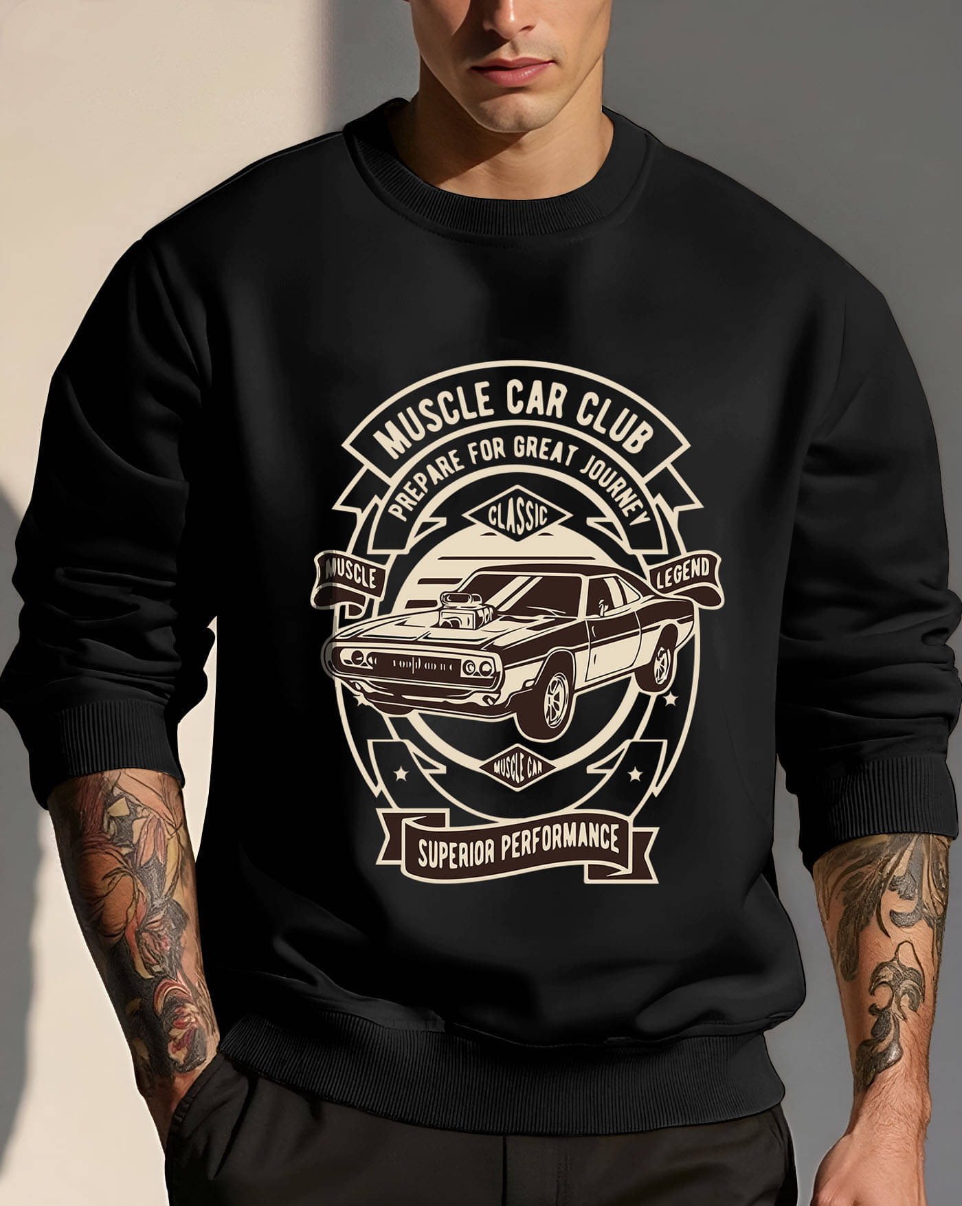     			ENITOR Fleece Round Neck Men's Sweatshirt - Black ( Pack of 1 )