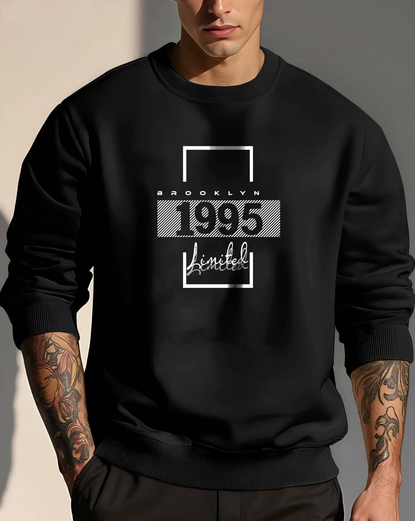     			ENITOR Fleece Round Neck Men's Sweatshirt - Black ( Pack of 1 )
