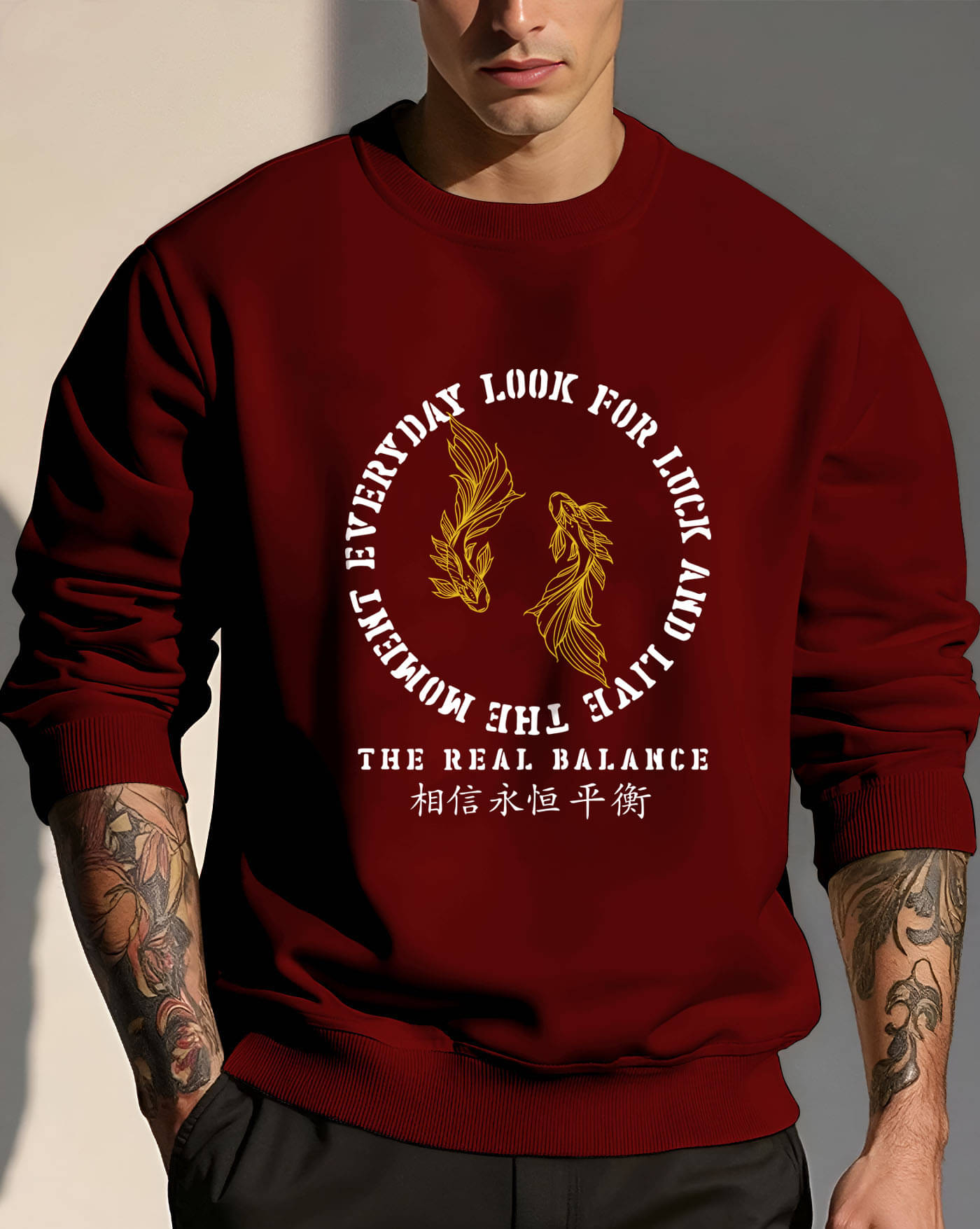     			ENITOR Fleece Round Neck Men's Sweatshirt - Maroon ( Pack of 1 )