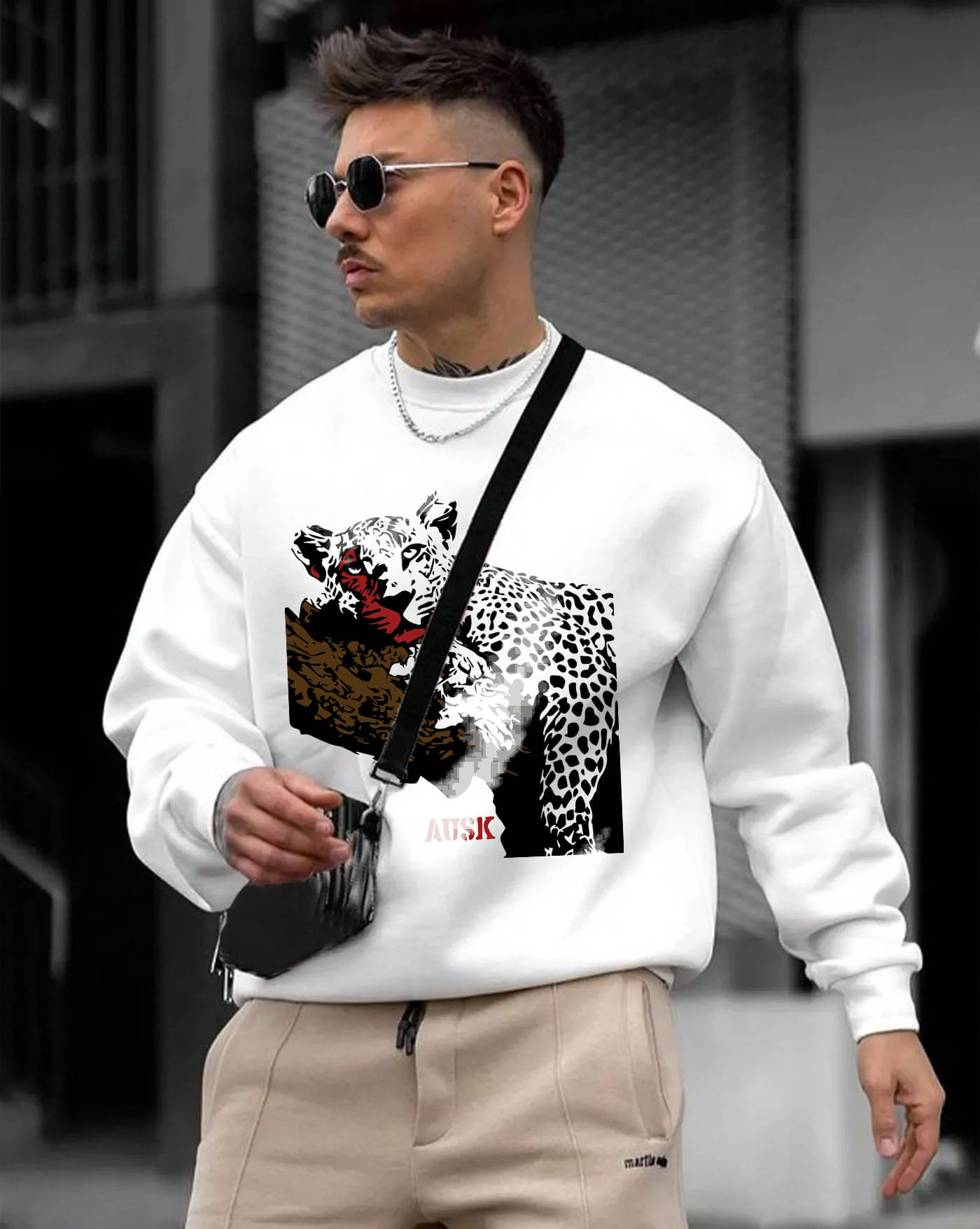 ENITOR Fleece Round Neck Men's Sweatshirt - White ( Pack of 1 ) ENITOR Fleece Round Neck Men's Sweatshirt - White ( Pack of 1 )