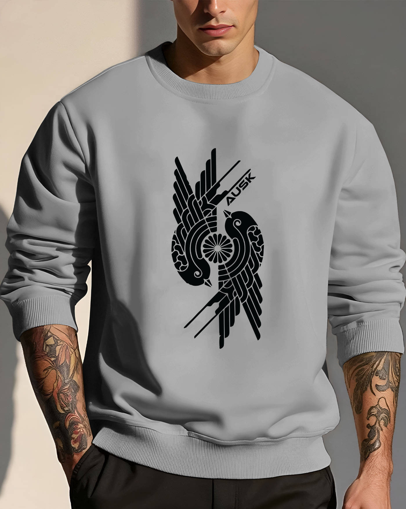     			ENITOR Fleece Round Neck Men's Sweatshirt - Grey ( Pack of 1 )