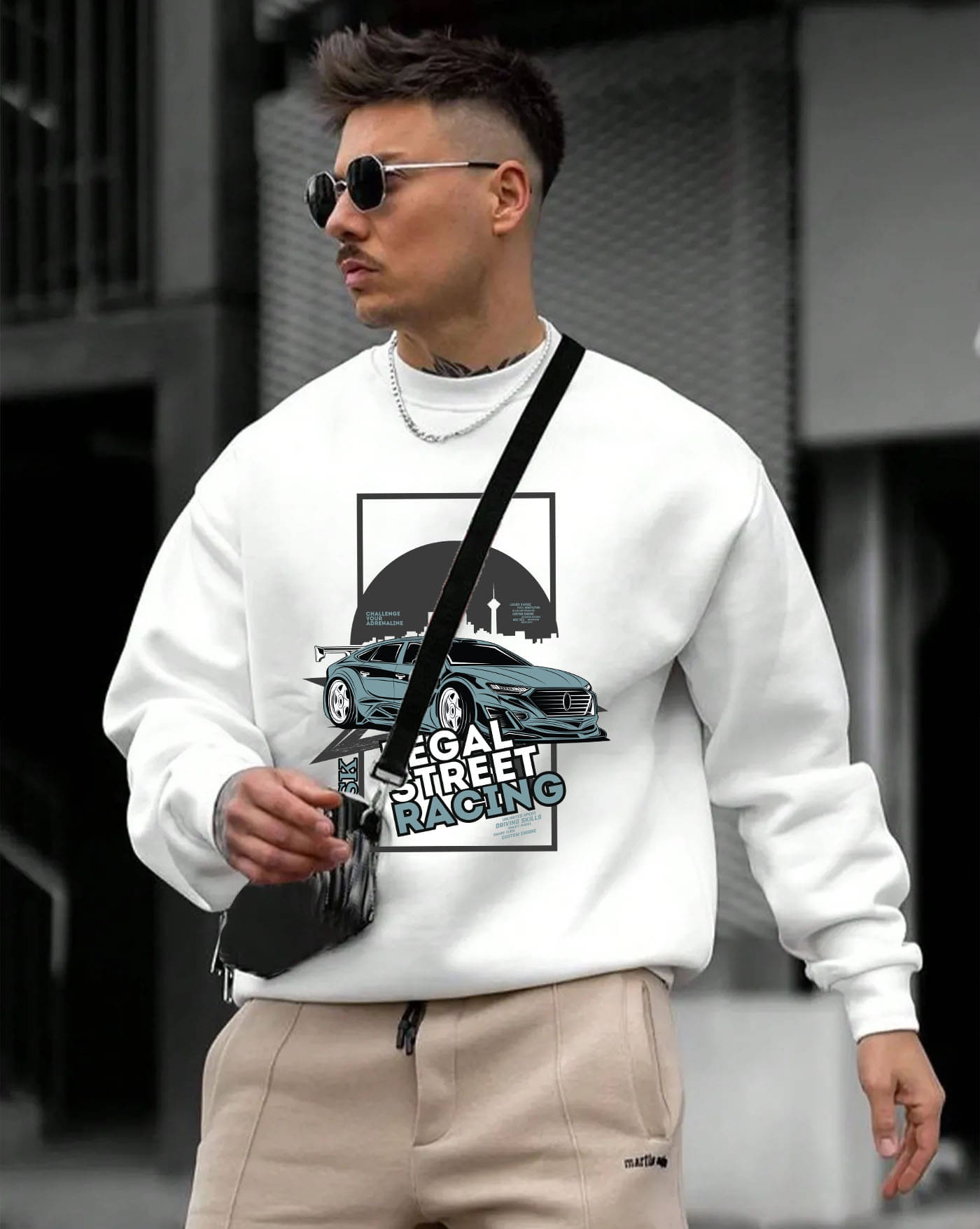     			ENITOR Fleece Round Neck Men's Sweatshirt - White ( Pack of 1 )