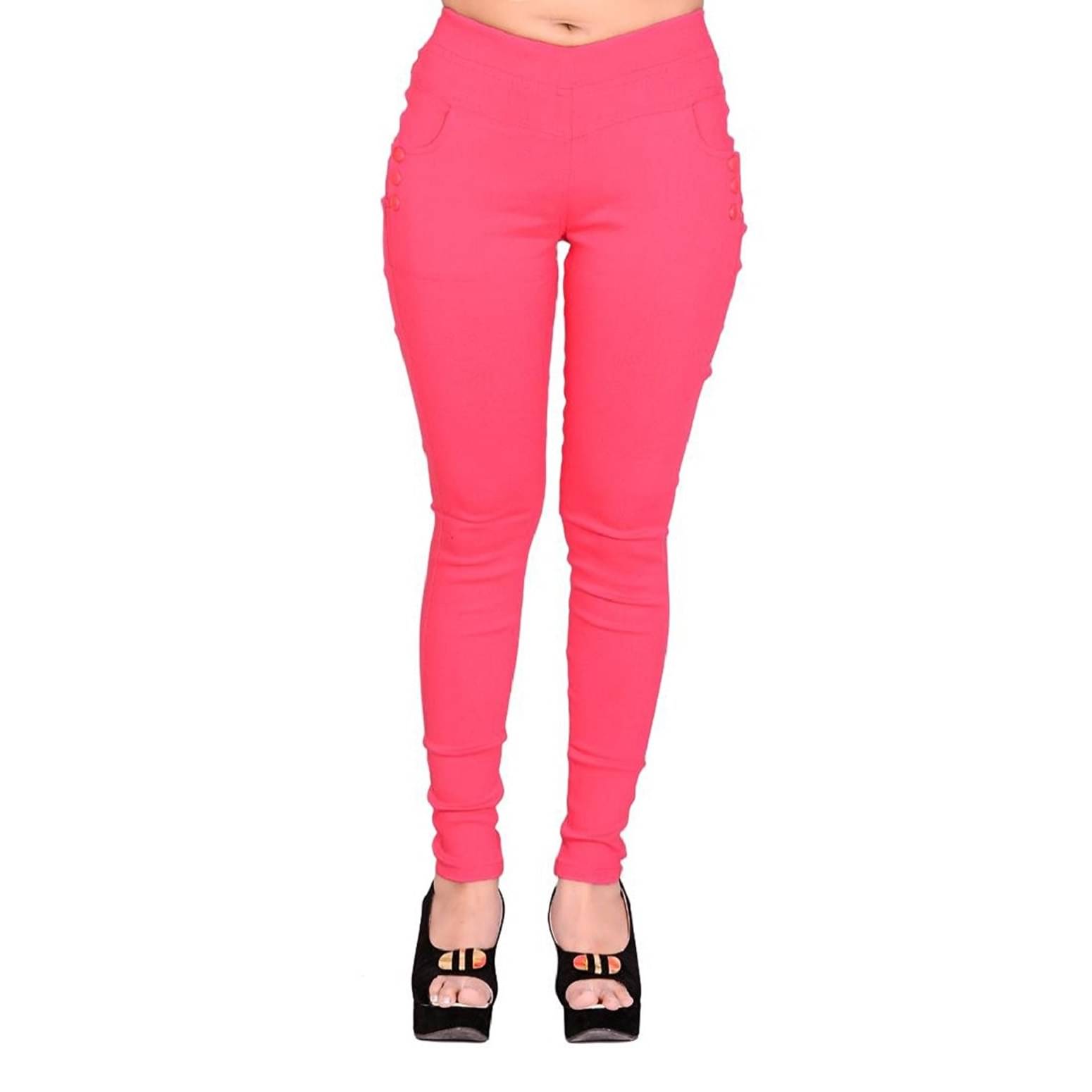     			FeelBlue Women Cotton Blend Skinny Fit Jegging ( Pink )