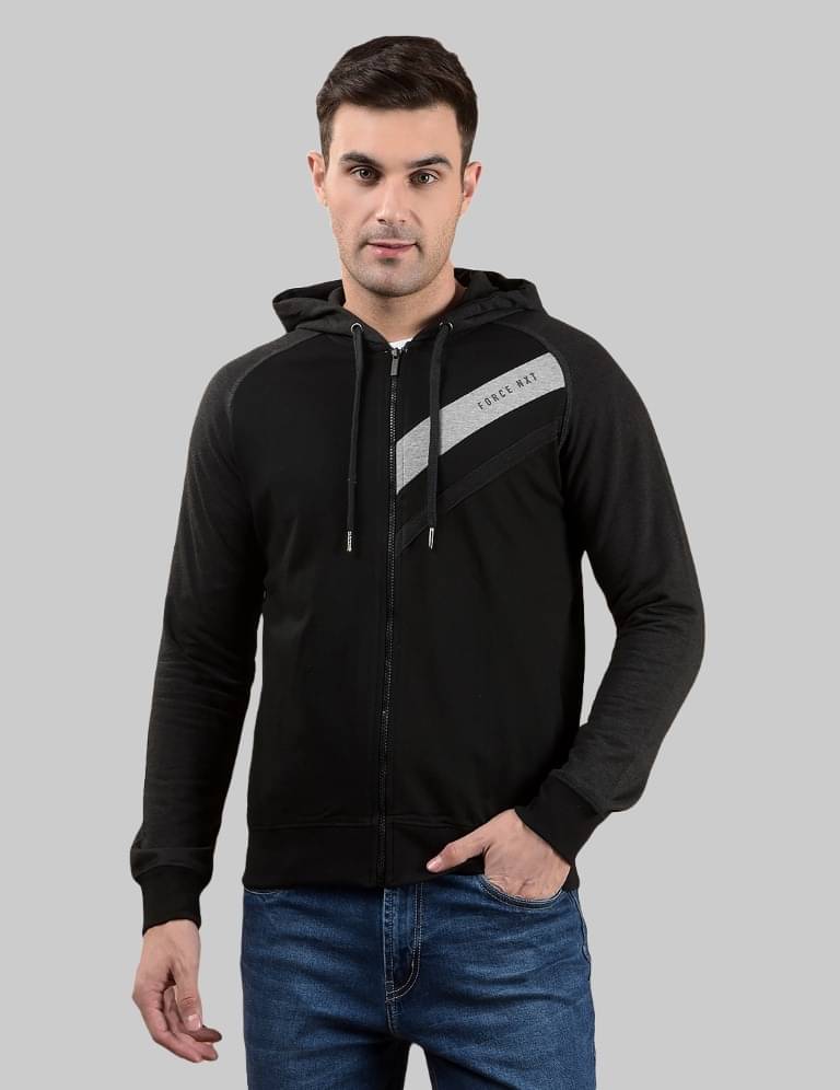     			Force NXT - Black Cotton Regular Fit Men's Sweatshirt ( Pack of 1 )