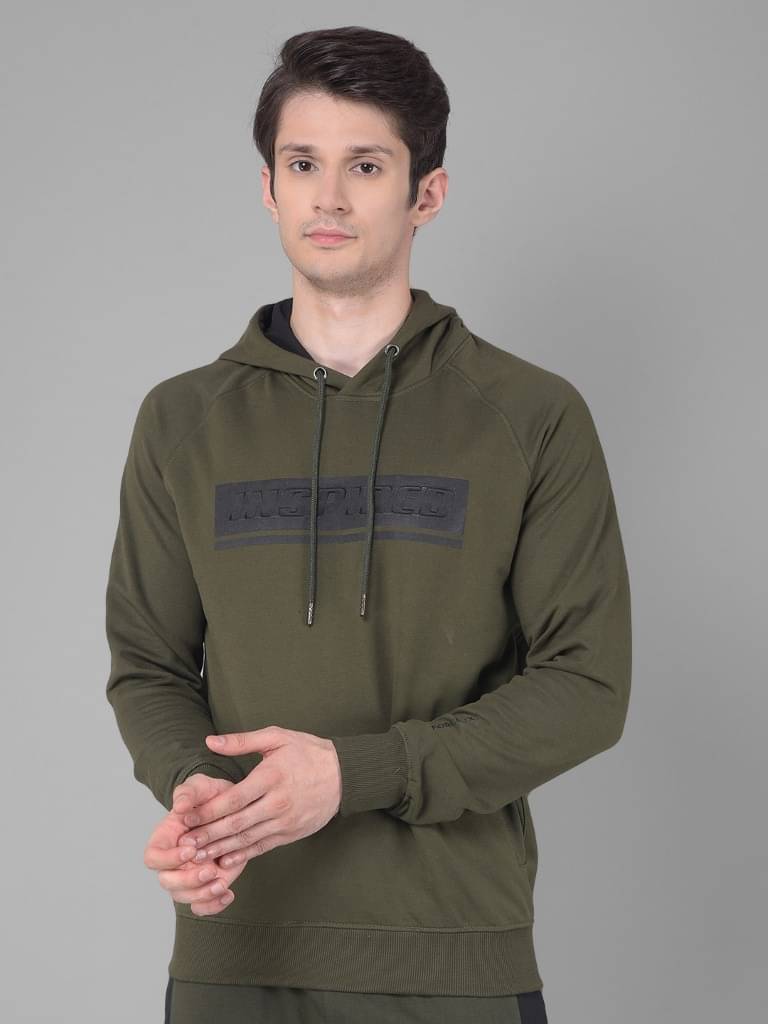     			Force NXT Cotton Hooded Men's Sweatshirt - Green ( Pack of 1 )