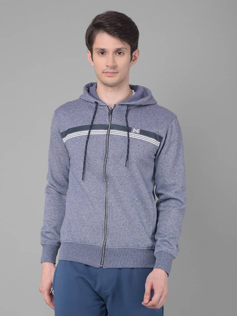 Force NXT Cotton Hooded Men's Sweatshirt - Navy ( Pack of 1 )