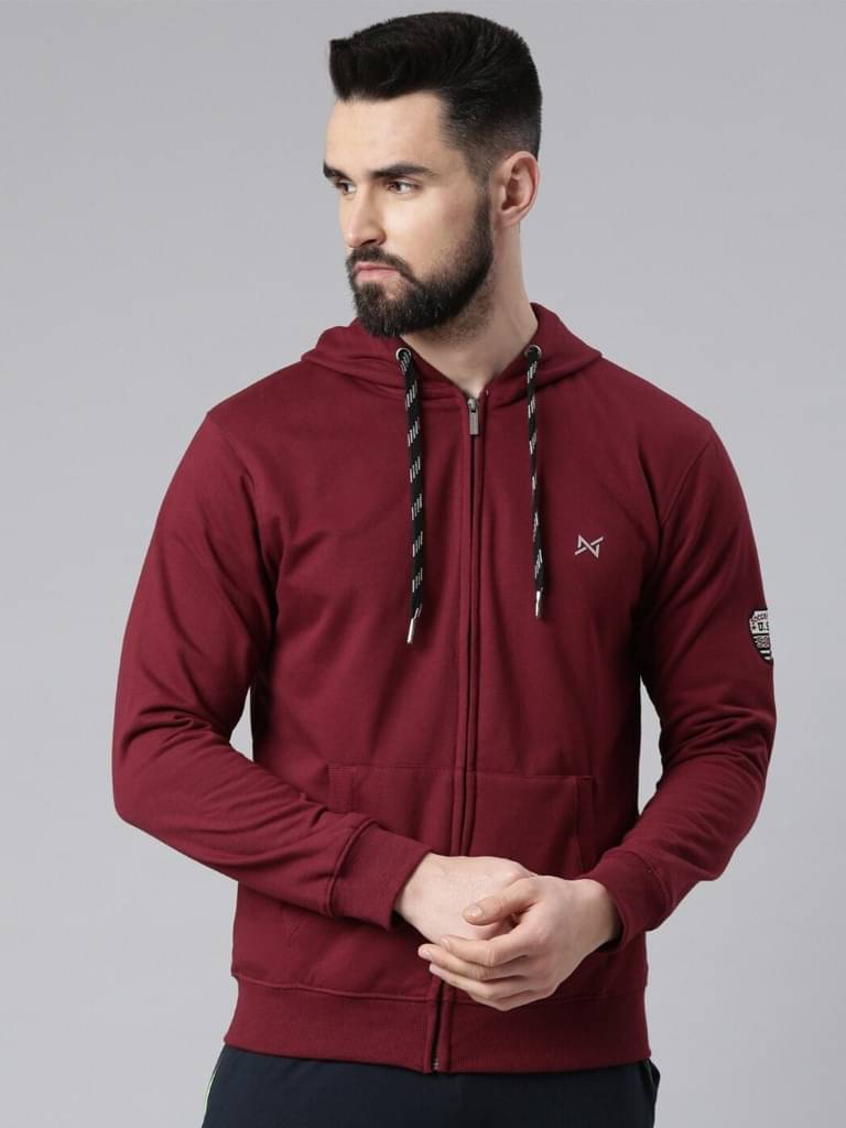     			Force NXT - Maroon Fleece Regular Fit Men's Sweatshirt ( Pack of 1 )