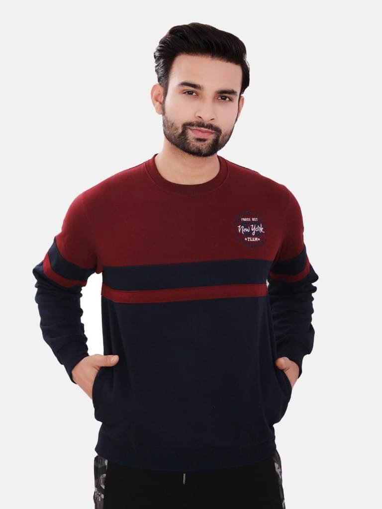     			Force NXT - Navy Cotton Regular Fit Men's Sweatshirt ( Pack of 1 )