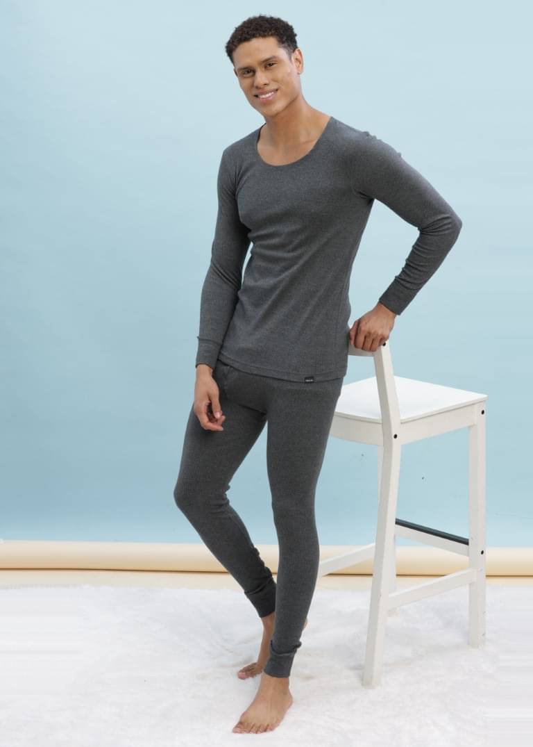 Force NXT Pack of 1 Cotton Blend Thermal Sets For Men's ( Grey ) Force NXT Pack of 1 Cotton Blend Thermal Sets For Men's ( Grey )