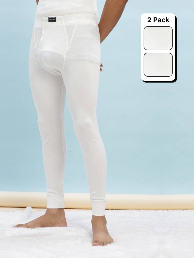 Force NXT Pack of 2 Cotton Blend Thermal Bottoms For Men's ( Off White ) Force NXT Pack of 2 Cotton Blend Thermal Bottoms For Men's ( Off White )