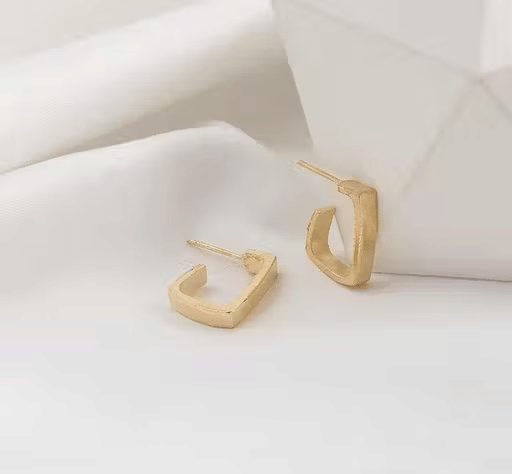     			Generic vijay Golden Stud Earrings ( Pack of 1 )