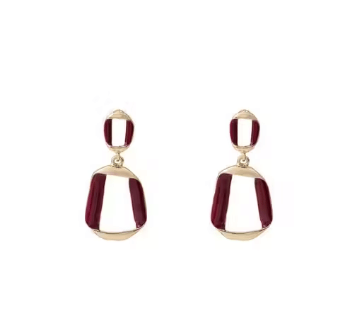     			Generic vijay Maroon Drop Earrings ( Pack of 1 )
