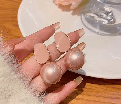     			Generic vijay Peach Drop Earrings ( Pack of 1 )