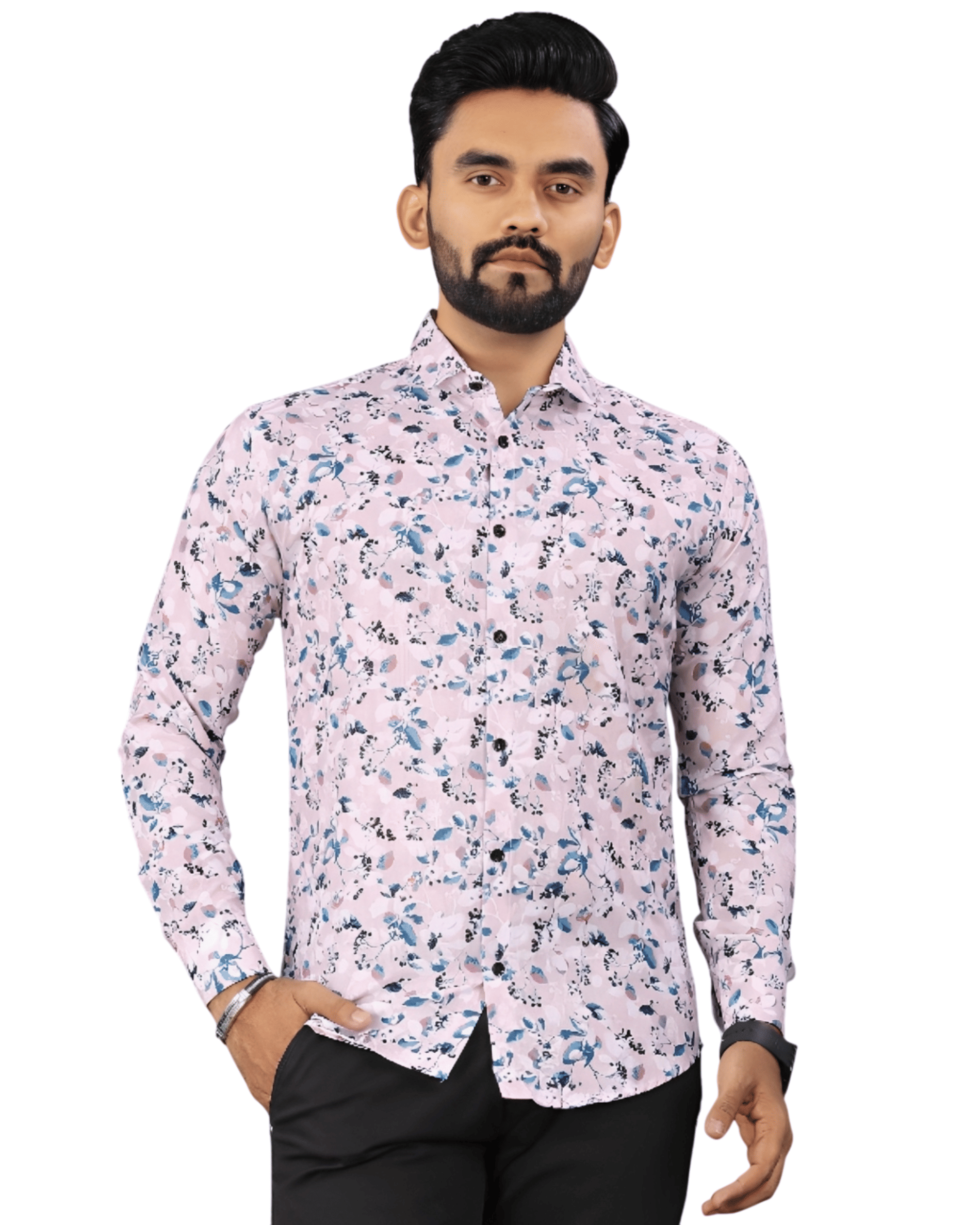     			LAXBON 100% Cotton Regular Fit Printed Full Sleeves Men's Casual Shirt - Peach ( Pack of 1 )