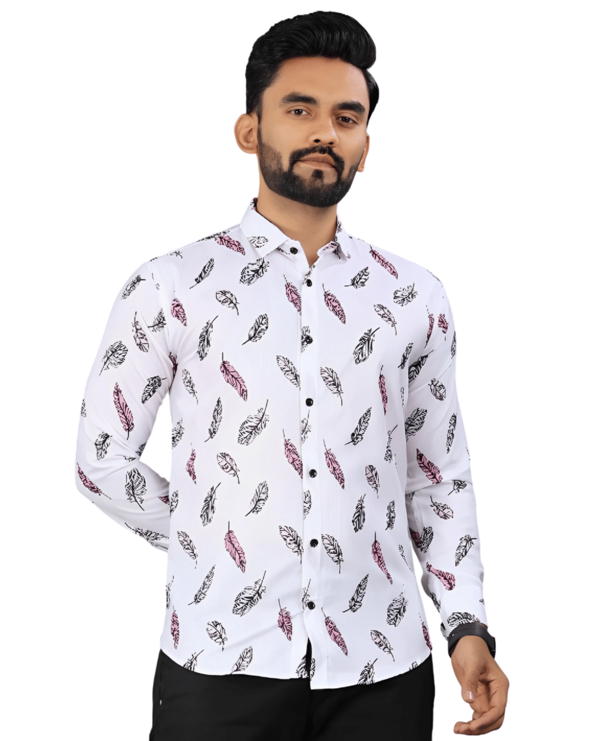 LAXBON 100% Cotton Regular Fit Printed Full Sleeves Men's Casual Shirt - Pink ( Pack of 1 ) LAXBON 100% Cotton Regular Fit Printed Full Sleeves Men's Casual Shirt - Pink ( Pack of 1 )