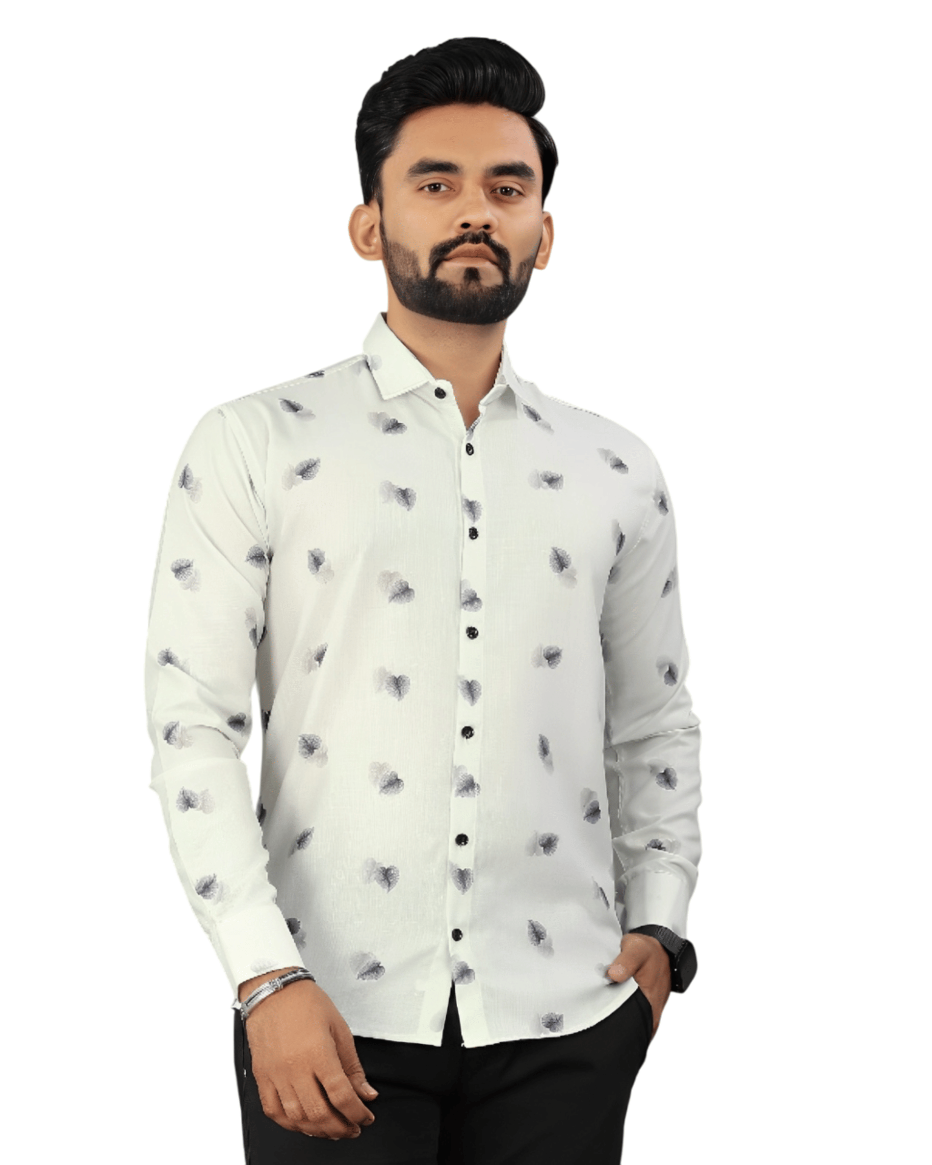 LAXBON 100% Cotton Regular Fit Printed Full Sleeves Men's Casual Shirt - Cream ( Pack of 1 ) LAXBON 100% Cotton Regular Fit Printed Full Sleeves Men's Casual Shirt - Cream ( Pack of 1 )