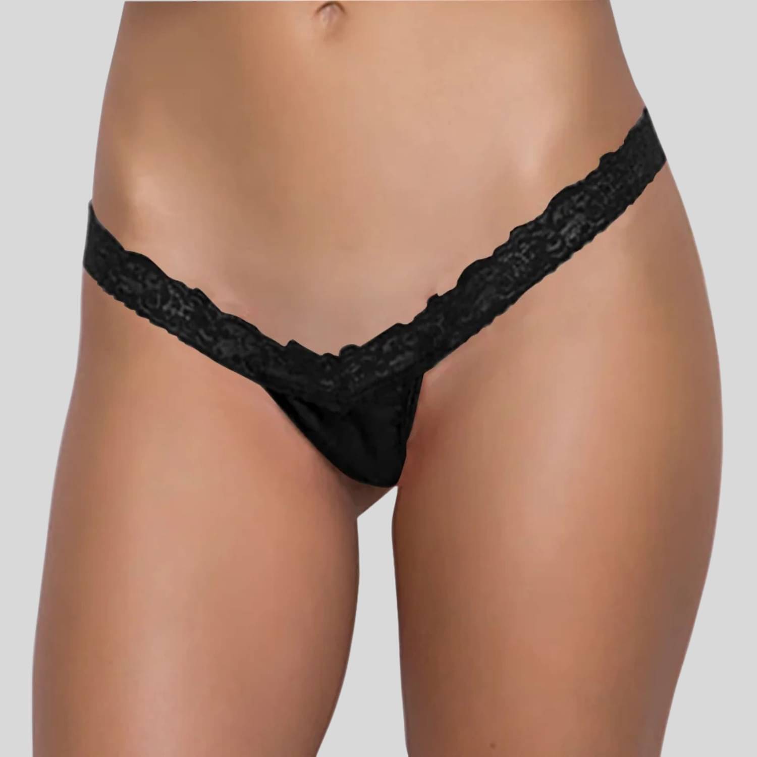     			LoveAasan Lace Thongs ( Light Blue , Pack of 1 )
