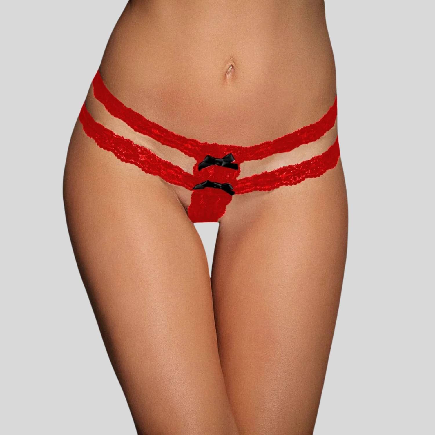     			LoveAasan Pack of 1 Lace G-Strings For Women ( Black )