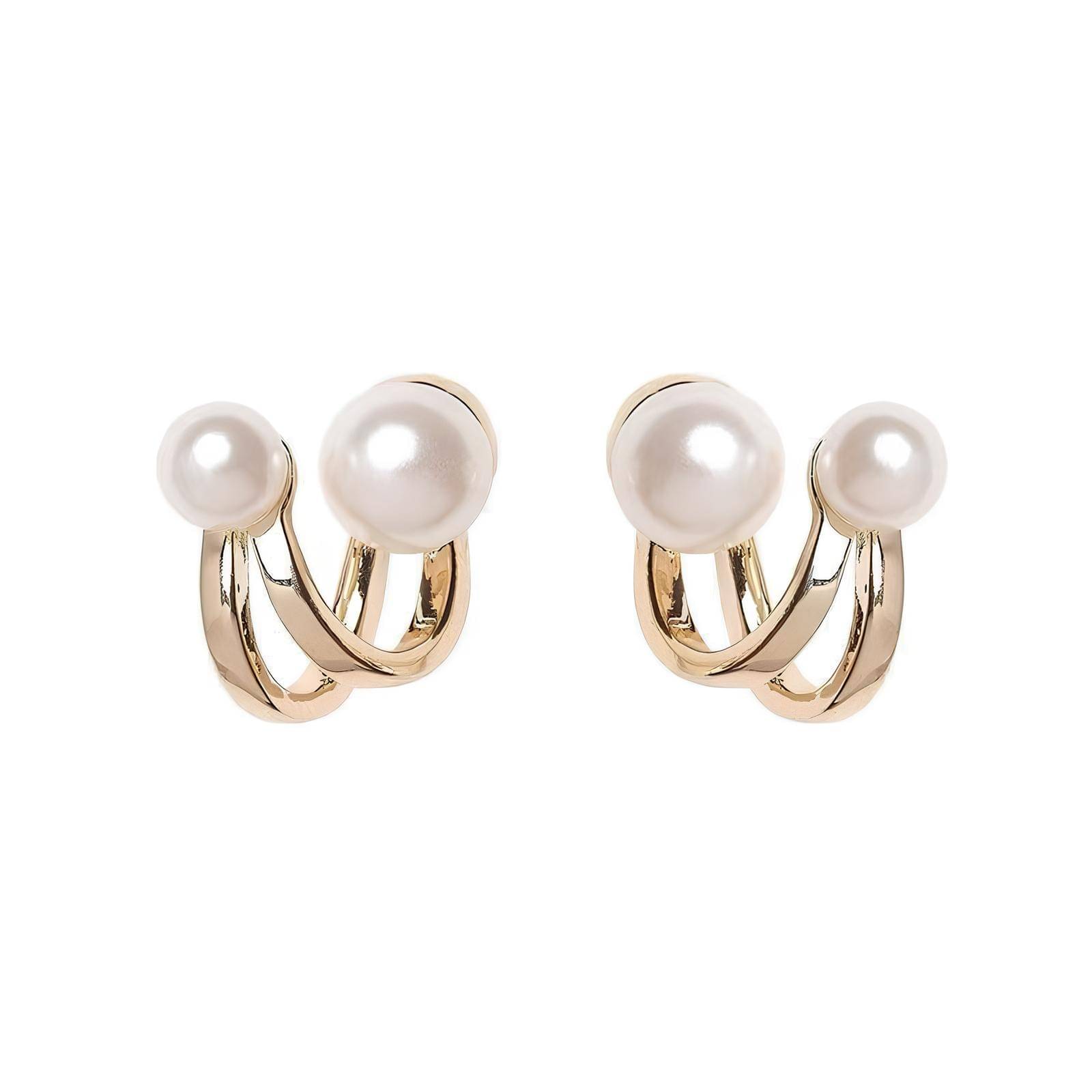    			MULTIWA White Pearl Earrings ( Pack of 1 )