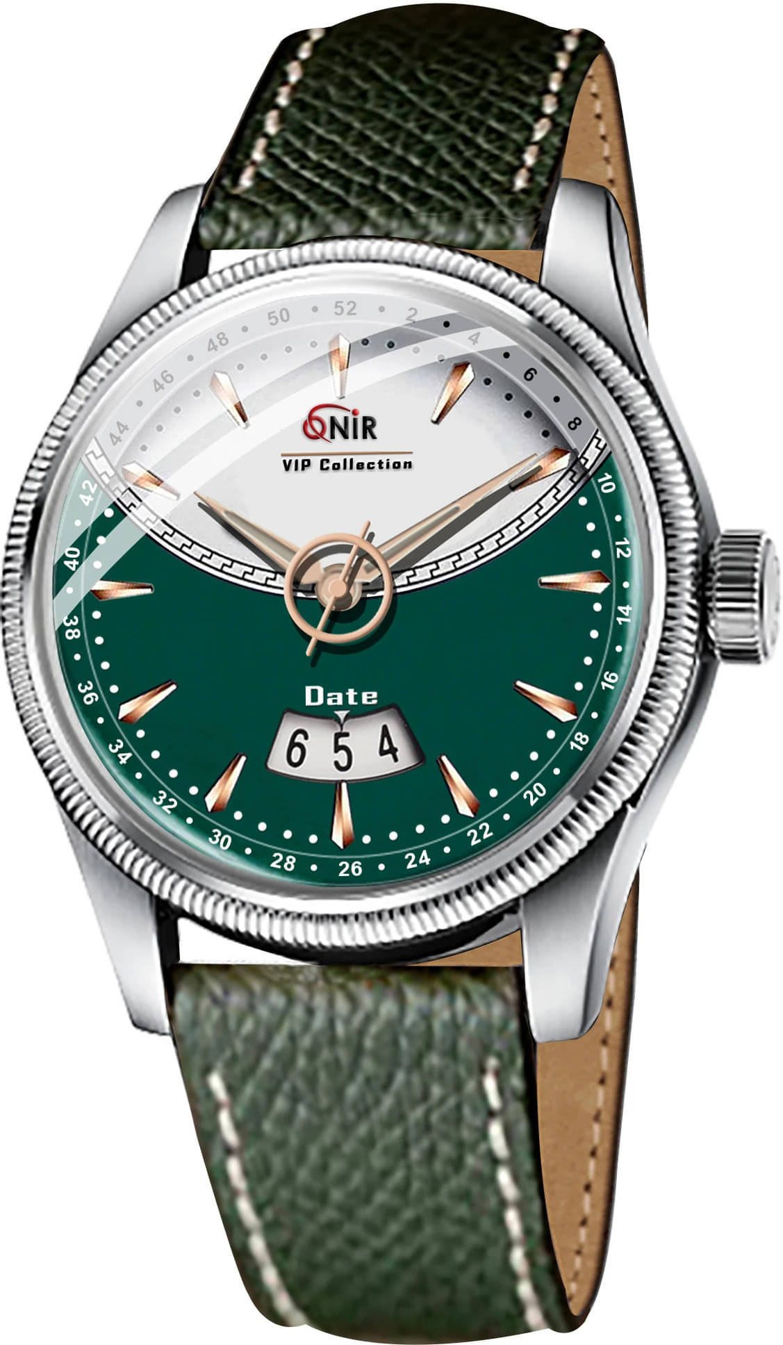     			ONIR Black Leather Analog Men's Watch