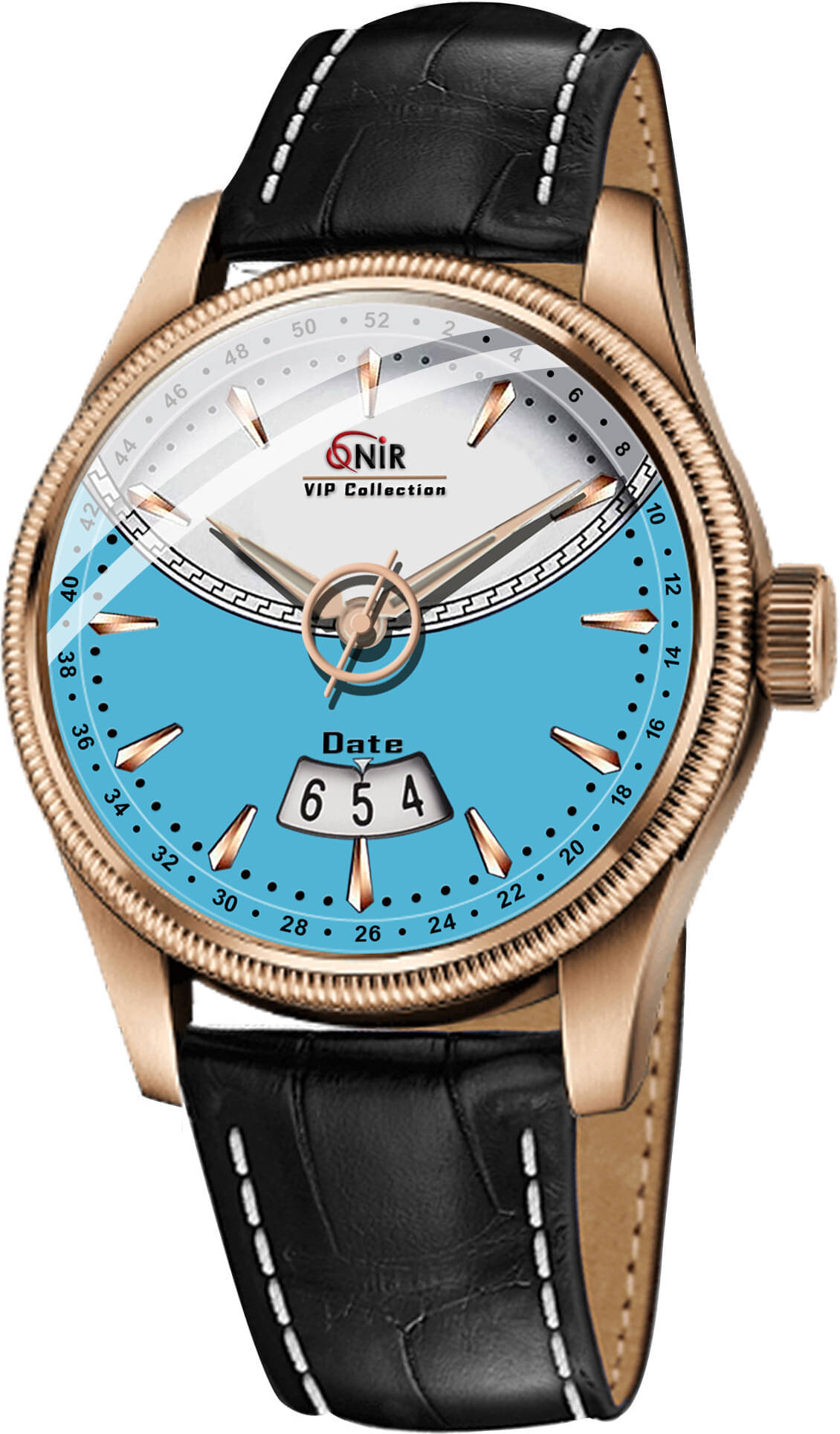     			ONIR Black Leather Analog Men's Watch
