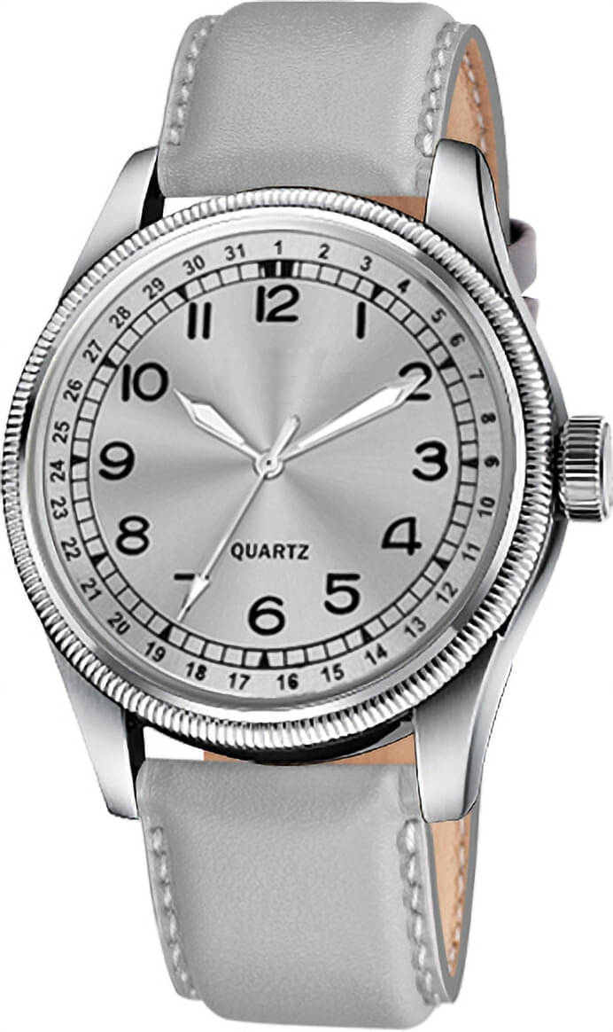     			ONIR Light Grey Leather Analog Men's Watch