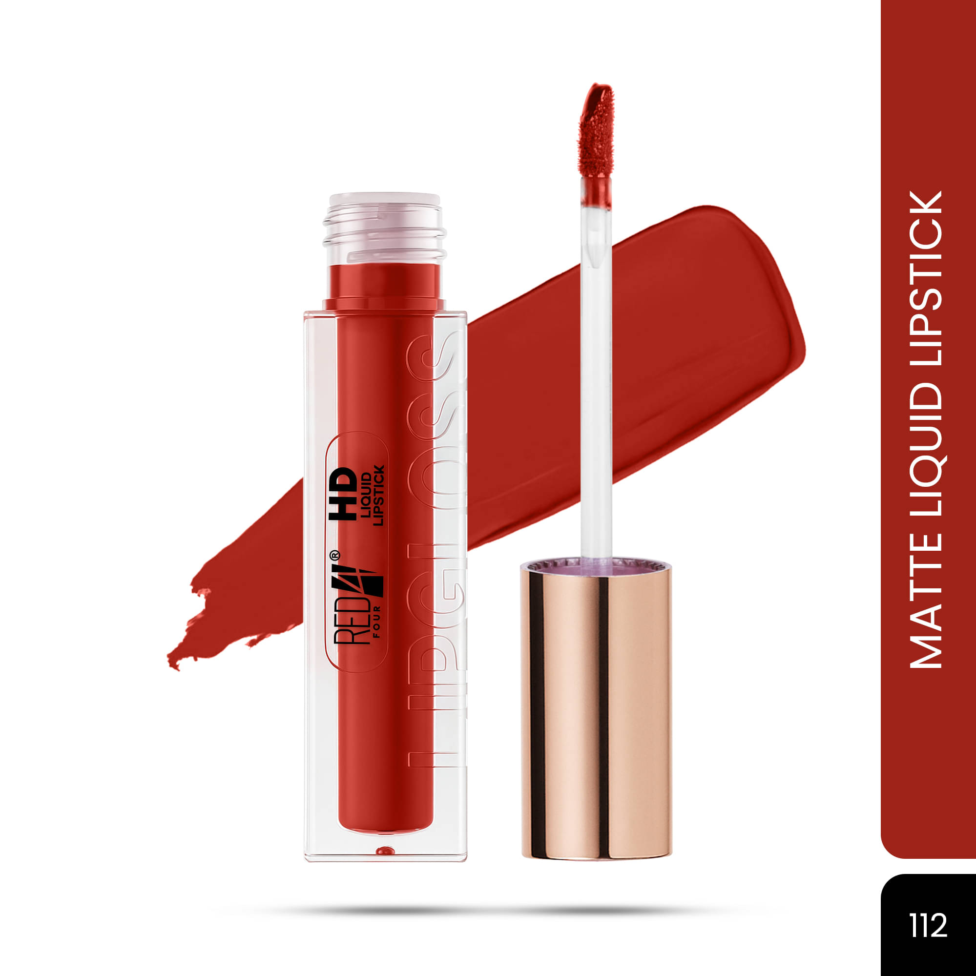     			RED 4 Chilli Red Matte Long Lasting Liquid Lipstick ( Pack of 1 )
