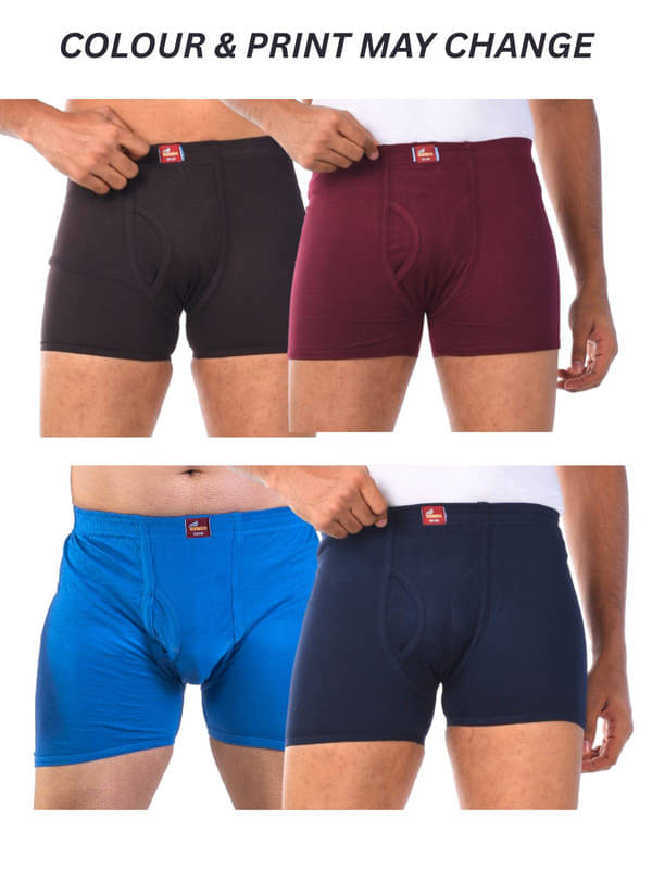 Renox Pack of 4 Cotton Trunks For Men's ( Multicolor )     			Renox Pack of 4 Cotton Trunks For Men's ( Multicolor )