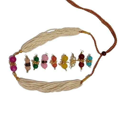     			SAJSHRUNGAR JEWELLERY Multi Color Copper Necklace Set ( Pack of 1 )