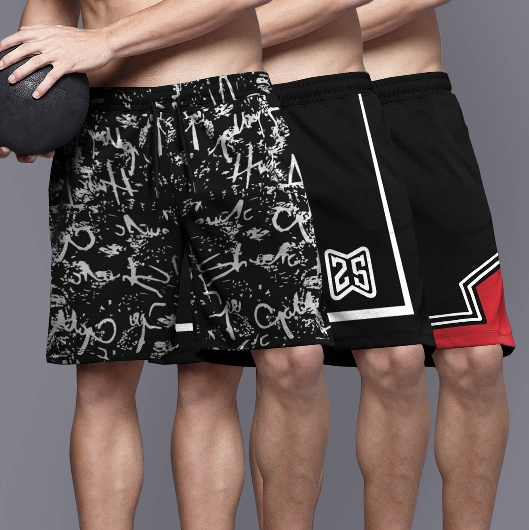 Tripr Multicolor Cotton Blend Men's Shorts ( Pack of 3 ) Tripr Multicolor Cotton Blend Men's Shorts ( Pack of 3 )