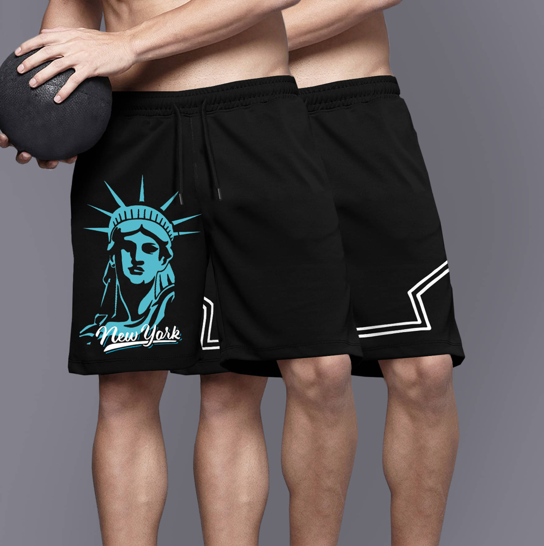     			Tripr Multicolor Cotton Blend Men's Shorts ( Pack of 2 )