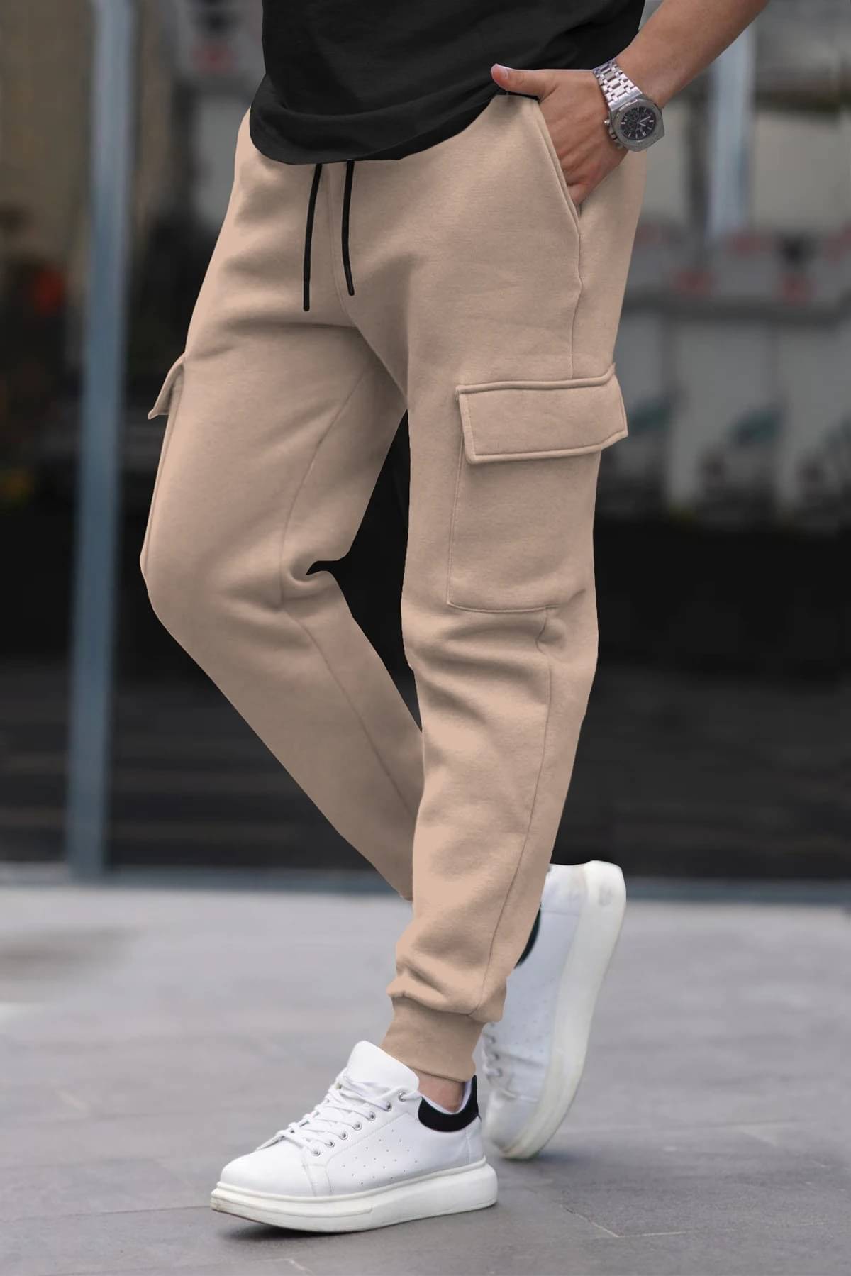     			Tripr Regular Flat Men's Cargos - Beige ( Pack of 1 )