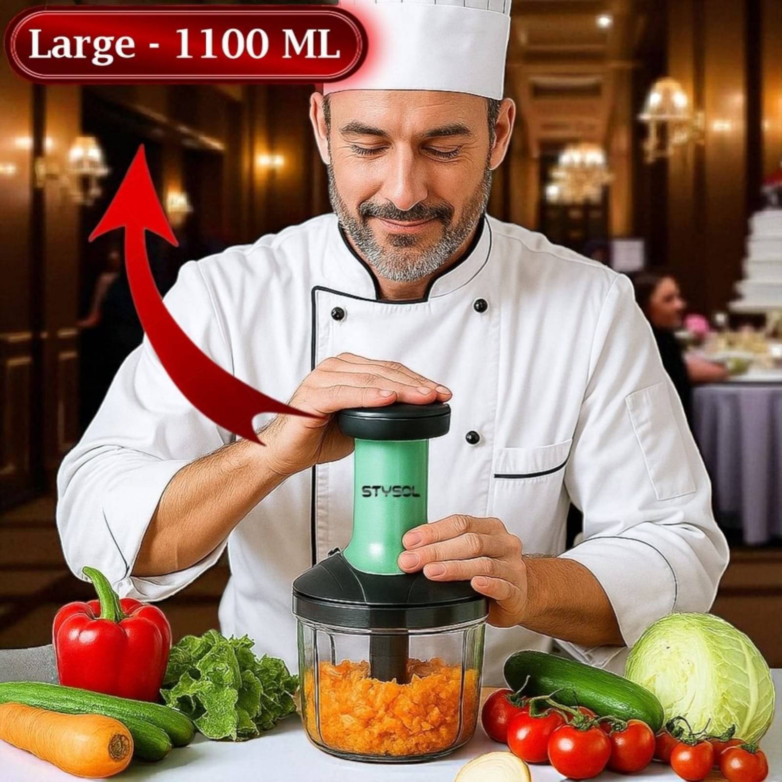 1100ml Premium Large Push Chopper 6 Blades Onion Chopper Vegetable Cutter Vegetable Chopper Chopper Cutter Onion Cutters Dry Fruit Cutter Veg Cutter Garlic Chopper Hand Chopper Handy Chopper 1100ml Premium Large Push Chopper 6 Blades Onion Chopper Vegetable Cutter Vegetable Chopper Chopper Cutter Onion Cutters Dry Fruit Cutter Veg Cutter Garlic Chopper Hand Chopper Handy Chopper