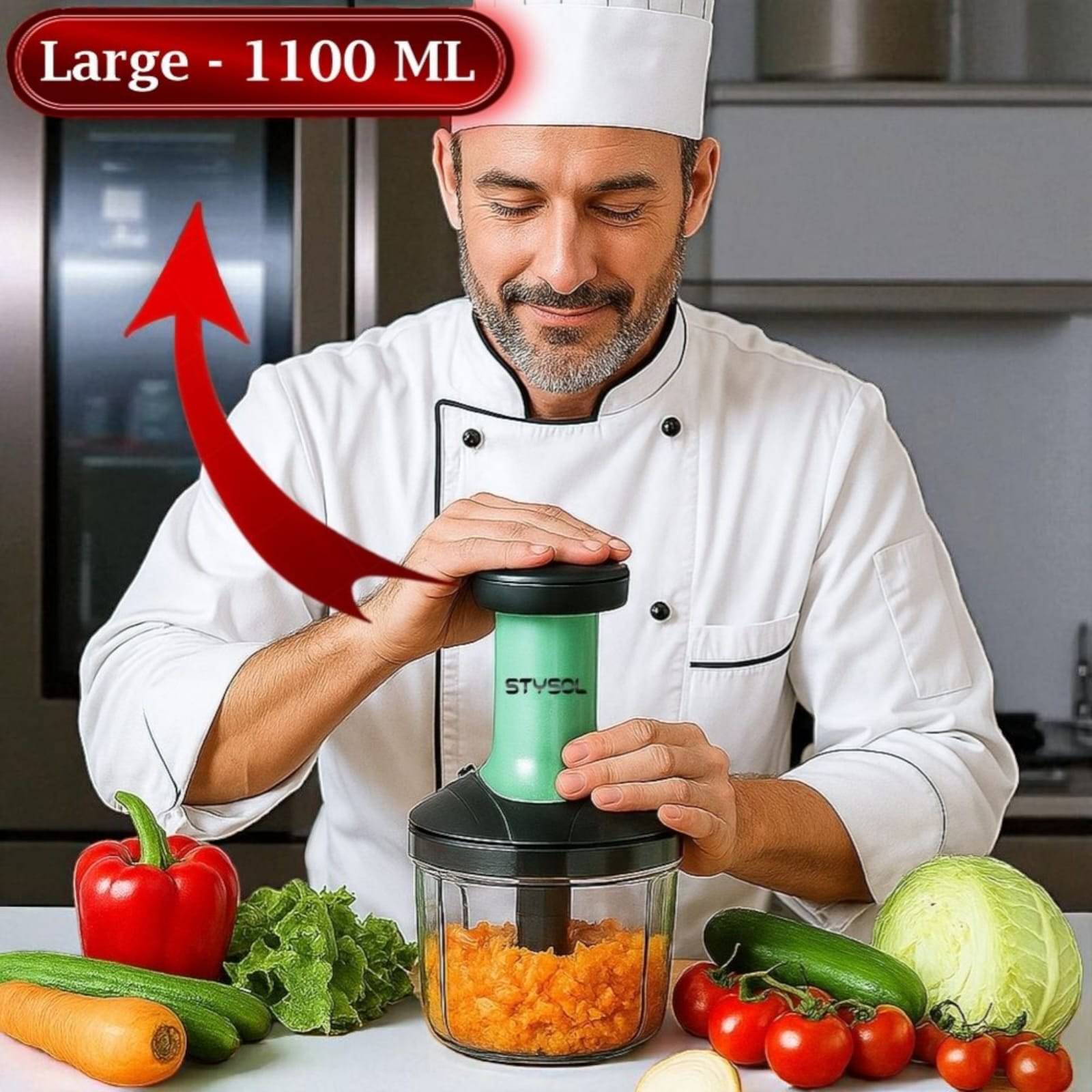 1100ml Premium Large Push Chopper 6 Blades Onion Chopper Vegetable Cutter Vegetable Chopper Chopper Cutter Onion Cutters Dry Fruit Cutter Veg Cutter Garlic Chopper Hand Chopper Handy Chopper 1100ml Premium Large Push Chopper 6 Blades Onion Chopper Vegetable Cutter Vegetable Chopper Chopper Cutter Onion Cutters Dry Fruit Cutter Veg Cutter Garlic Chopper Hand Chopper Handy Chopper