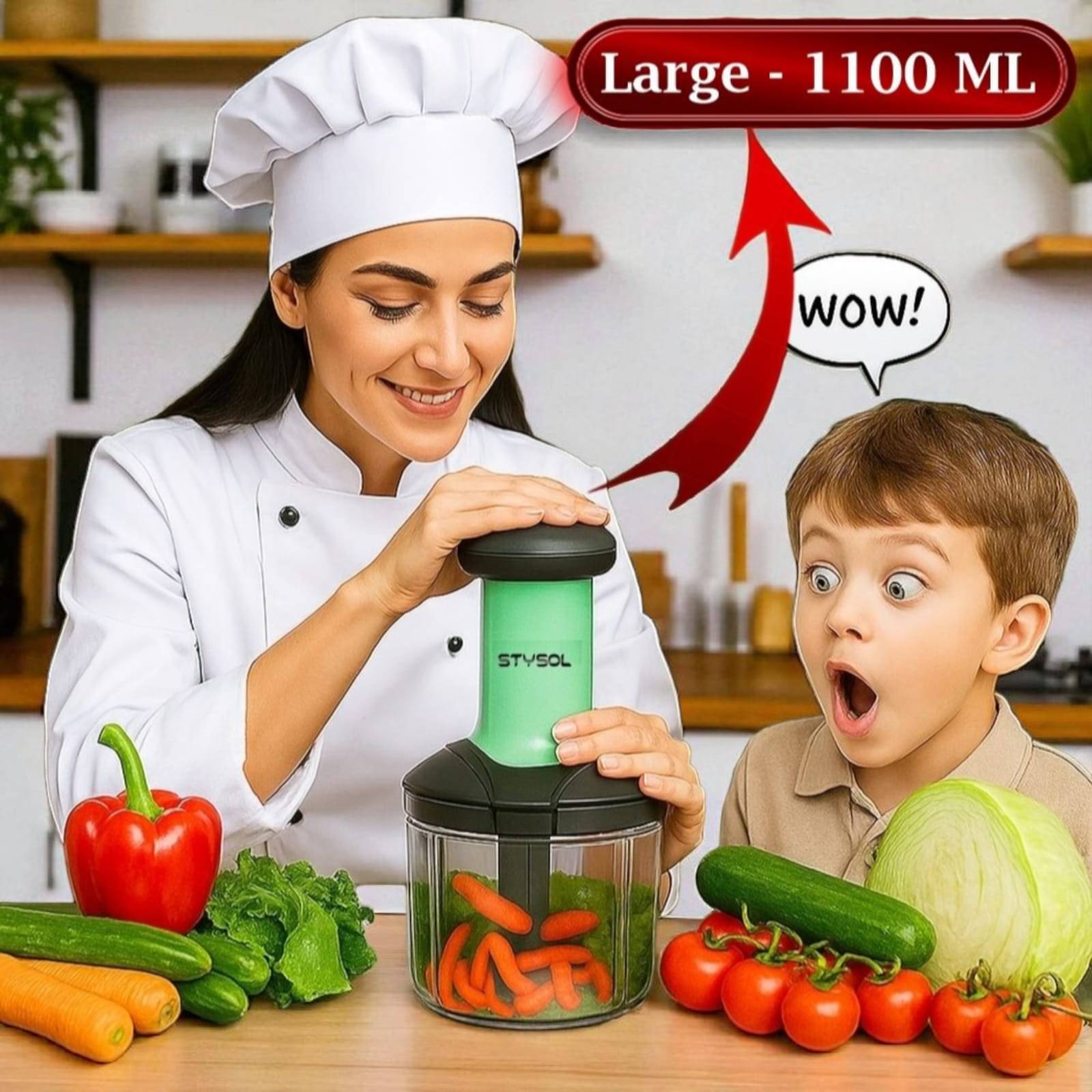 1100ml Premium Large Push Chopper 6 Blades Onion Chopper Vegetable Cutter Vegetable Chopper Chopper Cutter Onion Cutters Dry Fruit Cutter Veg Cutter Garlic Chopper Hand Chopper Handy Chopper 1100ml Premium Large Push Chopper 6 Blades Onion Chopper Vegetable Cutter Vegetable Chopper Chopper Cutter Onion Cutters Dry Fruit Cutter Veg Cutter Garlic Chopper Hand Chopper Handy Chopper