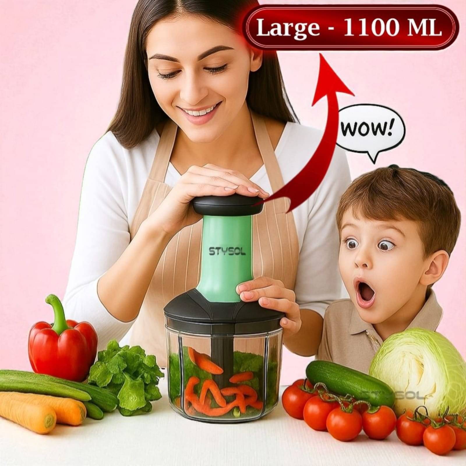 1100ml Premium Large Push Chopper 6 Blades Onion Chopper Vegetable Cutter Vegetable Chopper Chopper Cutter Onion Cutters Dry Fruit Cutter Veg Cutter Garlic Chopper Hand Chopper Handy Chopper 1100ml Premium Large Push Chopper 6 Blades Onion Chopper Vegetable Cutter Vegetable Chopper Chopper Cutter Onion Cutters Dry Fruit Cutter Veg Cutter Garlic Chopper Hand Chopper Handy Chopper