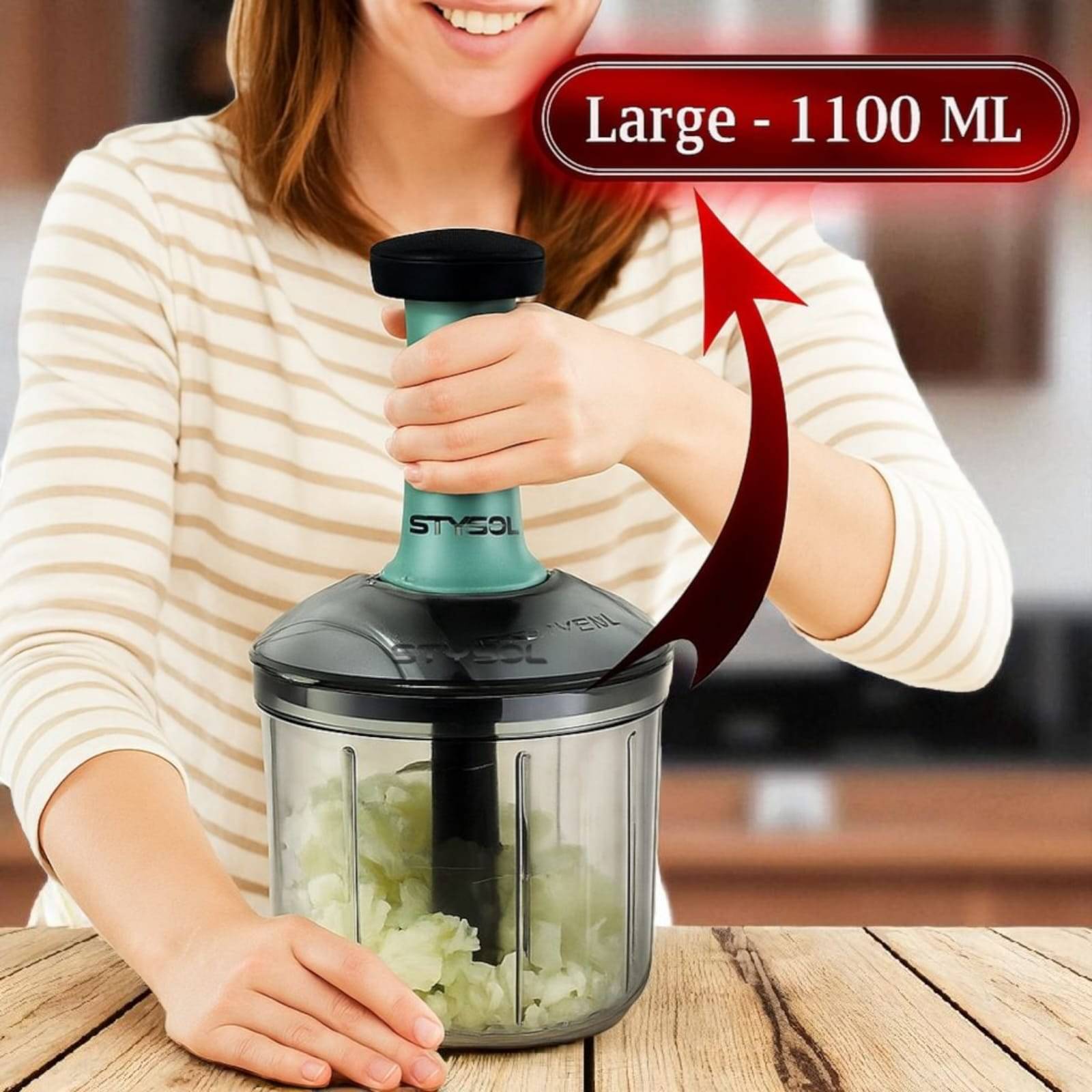 1100ml Premium Large Push Chopper 6 Blades Onion Chopper Vegetable Cutter Vegetable Chopper Chopper Cutter Onion Cutters Dry Fruit Cutter Veg Cutter Garlic Chopper Hand Chopper Handy Chopper 1100ml Premium Large Push Chopper 6 Blades Onion Chopper Vegetable Cutter Vegetable Chopper Chopper Cutter Onion Cutters Dry Fruit Cutter Veg Cutter Garlic Chopper Hand Chopper Handy Chopper