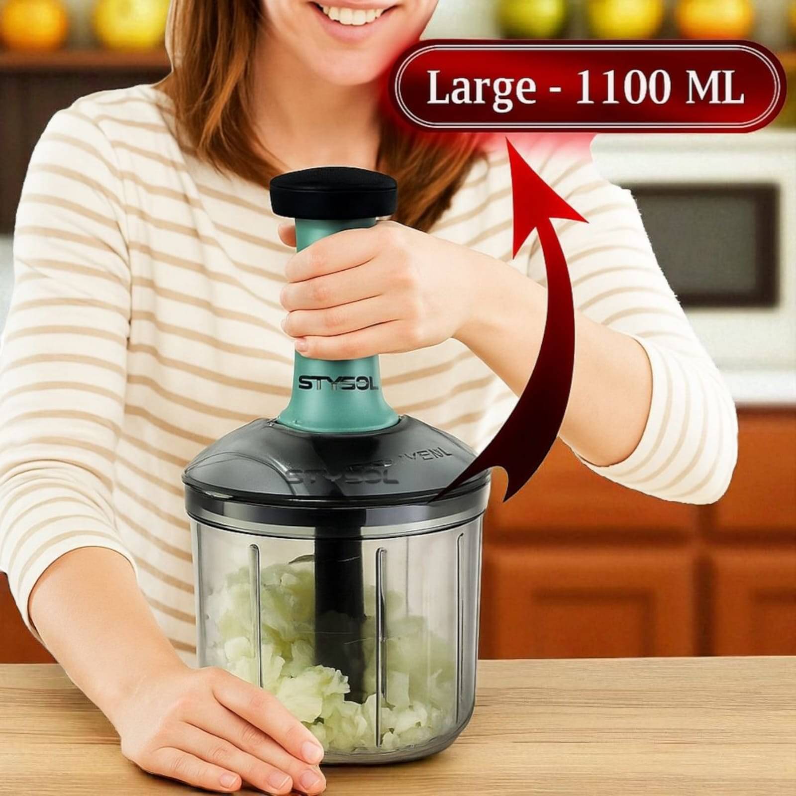 1100ml Premium Large Push Chopper 6 Blades Onion Chopper Vegetable Cutter Vegetable Chopper Chopper Cutter Onion Cutters Dry Fruit Cutter Veg Cutter Garlic Chopper Hand Chopper Handy Chopper 1100ml Premium Large Push Chopper 6 Blades Onion Chopper Vegetable Cutter Vegetable Chopper Chopper Cutter Onion Cutters Dry Fruit Cutter Veg Cutter Garlic Chopper Hand Chopper Handy Chopper