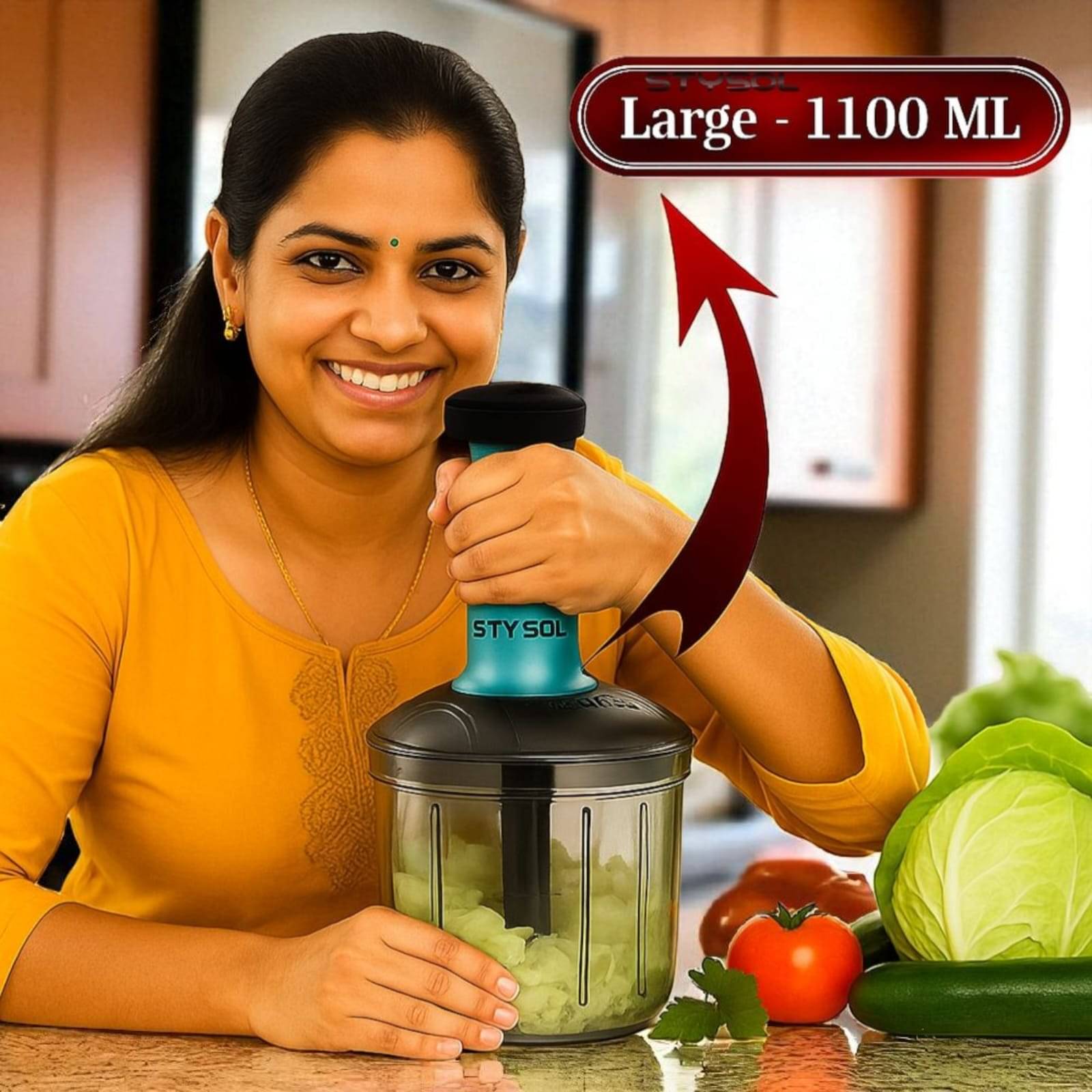 1100ml Premium Large Push Chopper 6 Blades Onion Chopper Vegetable Cutter Vegetable Chopper Chopper Cutter Onion Cutters Dry Fruit Cutter Veg Cutter Garlic Chopper Hand Chopper Handy Chopper 1100ml Premium Large Push Chopper 6 Blades Onion Chopper Vegetable Cutter Vegetable Chopper Chopper Cutter Onion Cutters Dry Fruit Cutter Veg Cutter Garlic Chopper Hand Chopper Handy Chopper