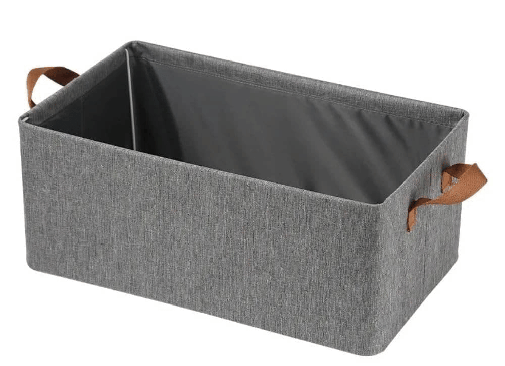     			26 LTR Foldable Fabric Storage Bag – Closet Organizer Box with Frame Double Cloth Storage Basket Foldable Clothes Bin for Wardrobe, Bedroom (Multicolor)