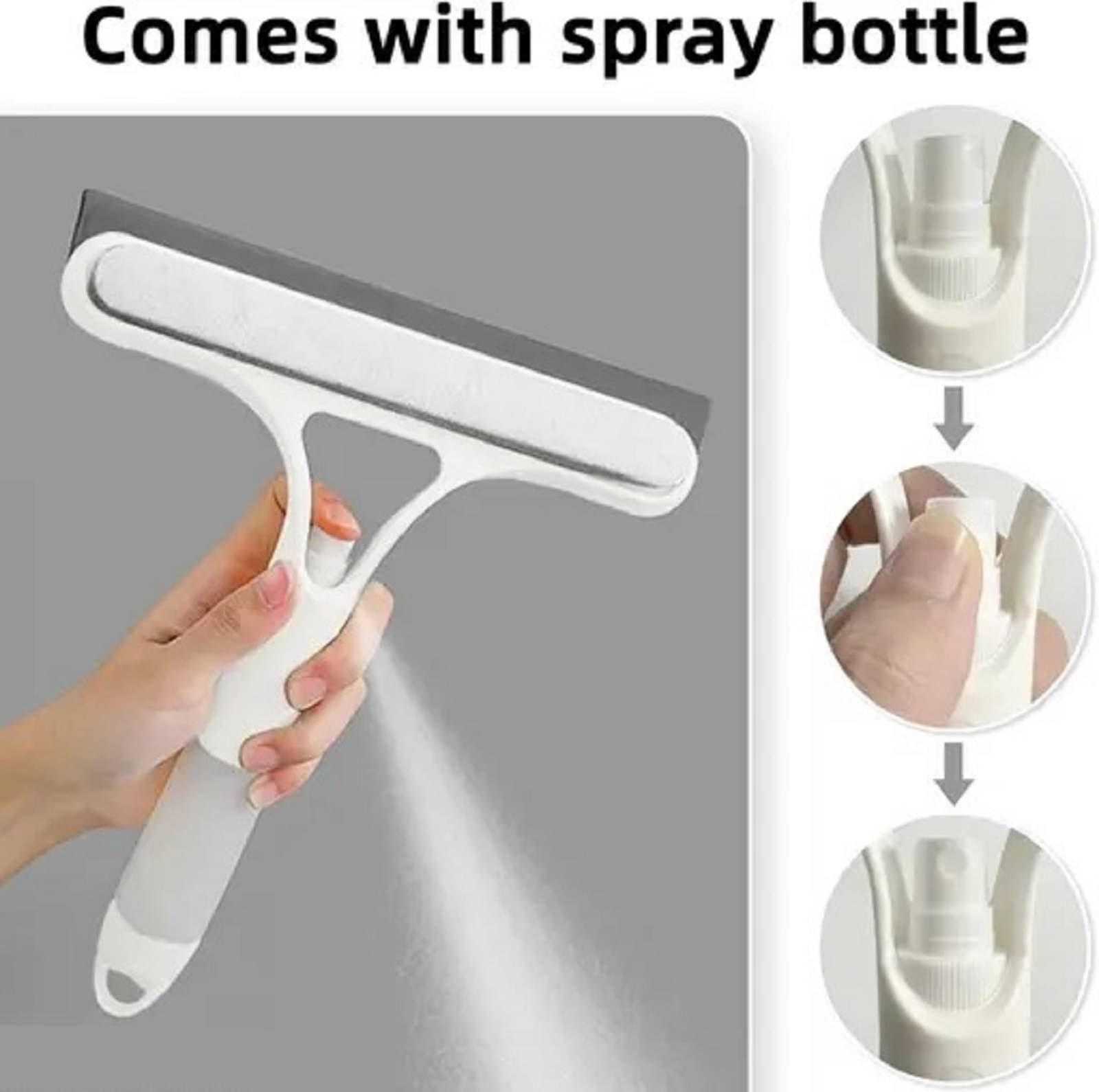     			3 in 1 Spray glass wiper, 3-in-1 Glass Wiper Car Window Cleaner with Spray Bottle | Easy Cleaning for Windows, Mirrors, Bathroom Tiles