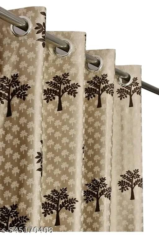 AADI TRADERS Solid Semi-Transparent Eyelet Curtain 9 ft ( Pack of 1 ) - Brown AADI TRADERS Solid Semi-Transparent Eyelet Curtain 9 ft ( Pack of 1 ) - Brown