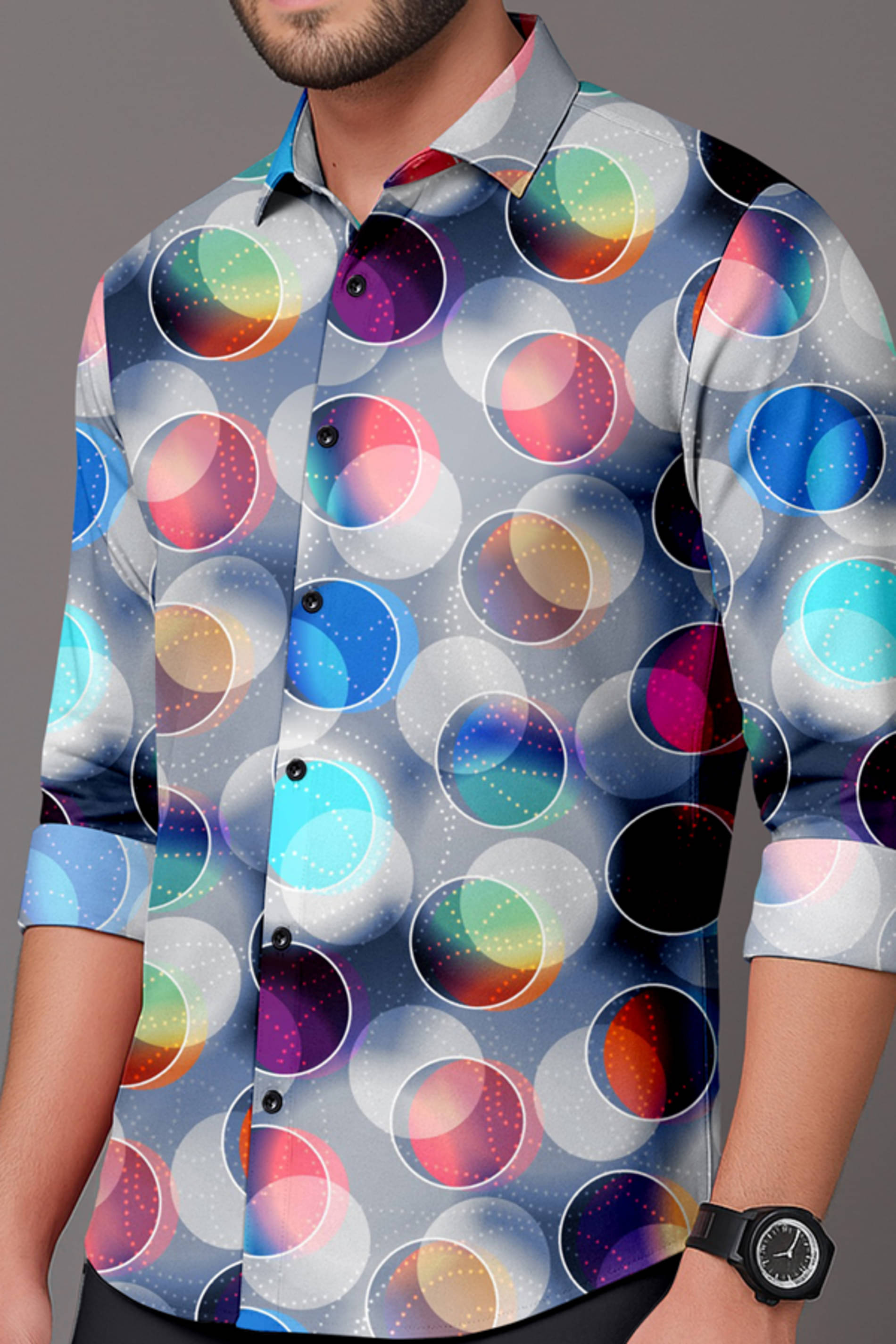     			AITAVIK OVERSEAS Rayon Regular Fit Printed Full Sleeves Men's Casual Shirt - Multicolor ( Pack of 1 )
